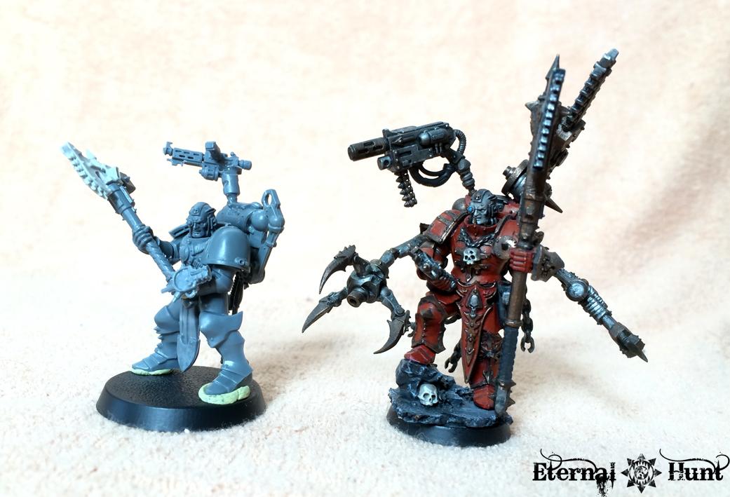 30k, Betrayal At Calth, Comparison, Conversion, Horus Heresy, Kitbash, Plastic Heresy, Pre-heresy, Techmarine, Warpsmith, Work In Progress, World Eaters
