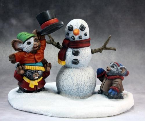 Christmas, Cute, Mousling, Snowman