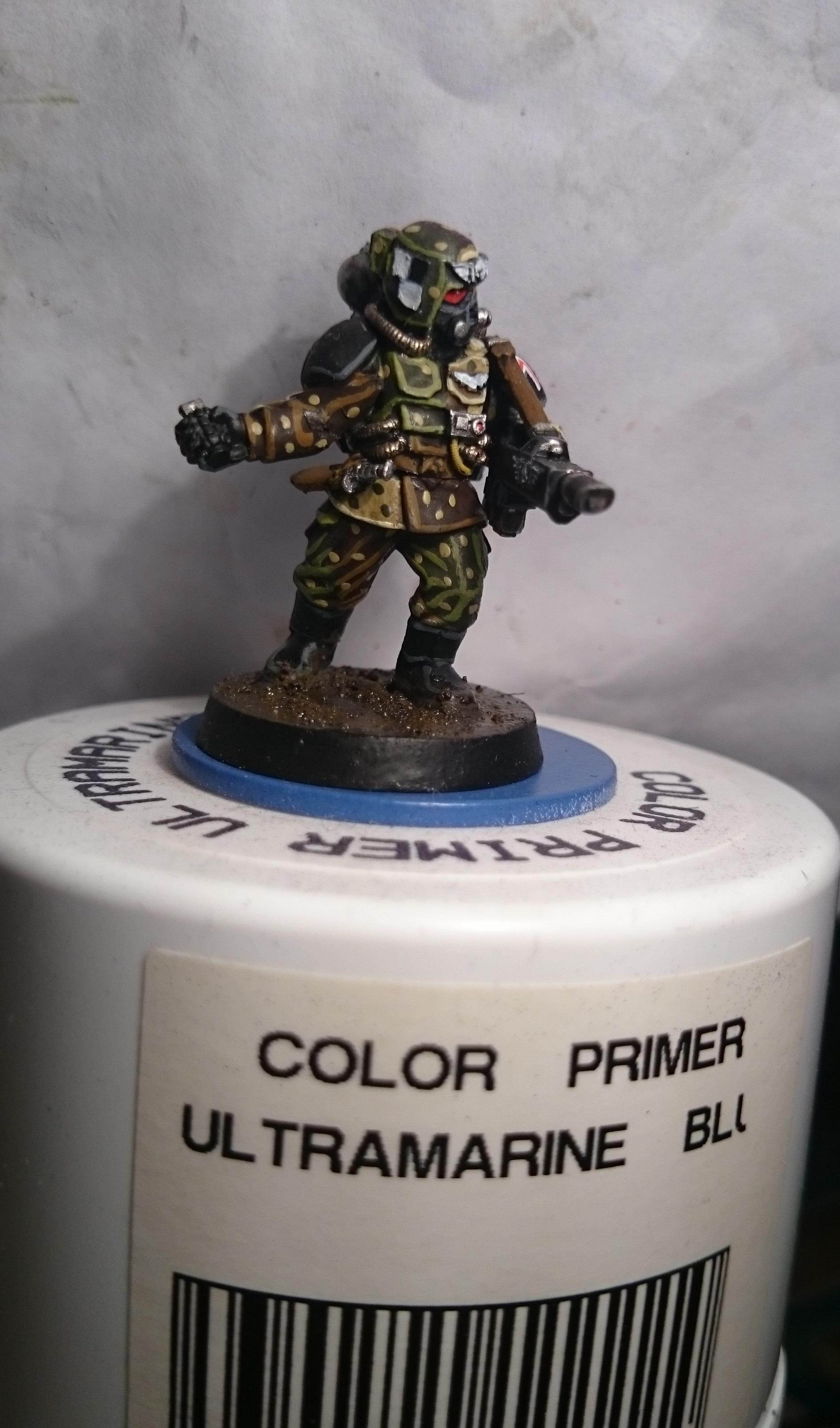 Guard with grenade side