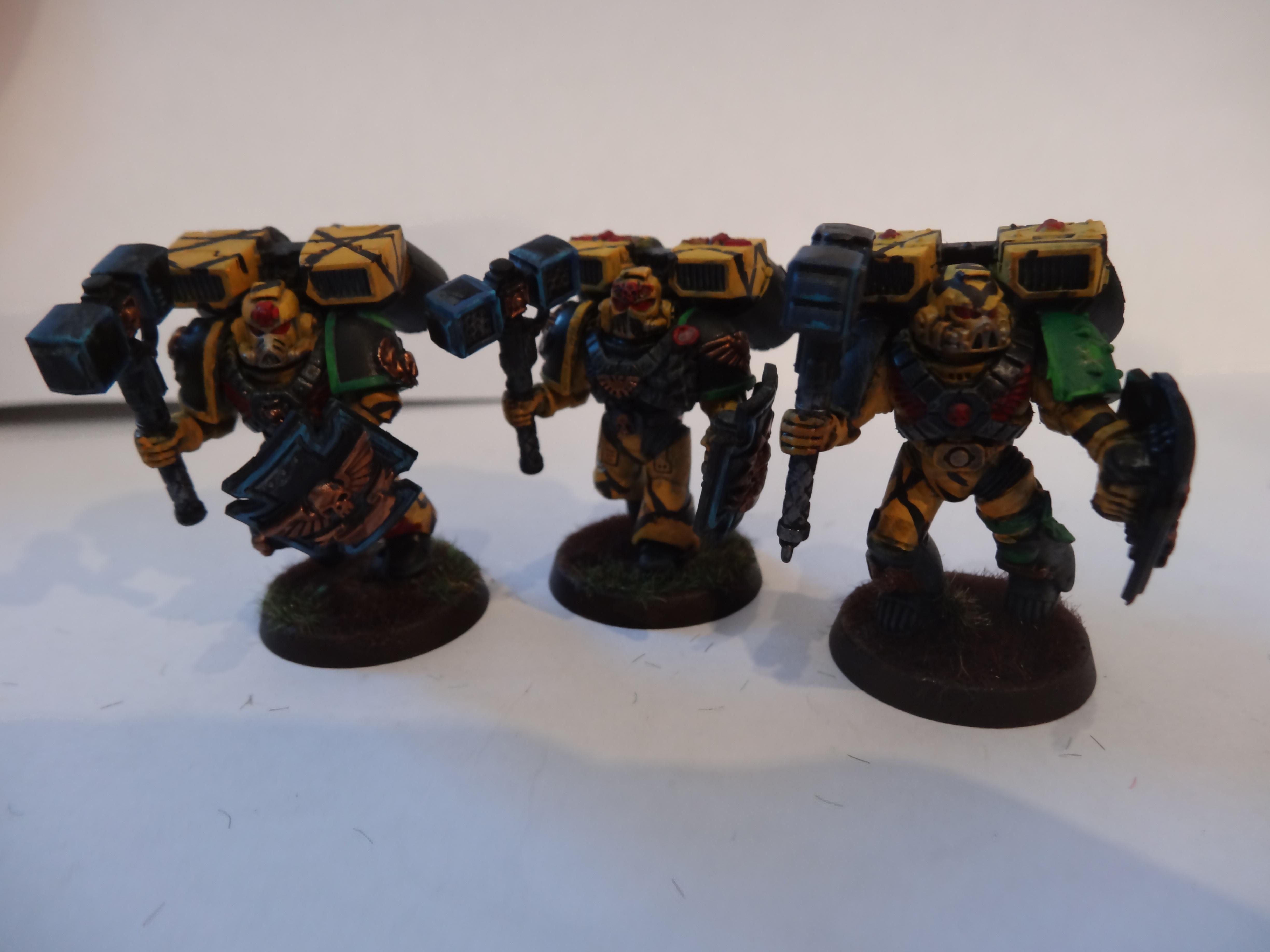 Badab War Salamander Veterans, Vanguard Veterans with Thunder Hammers and Storm Shields