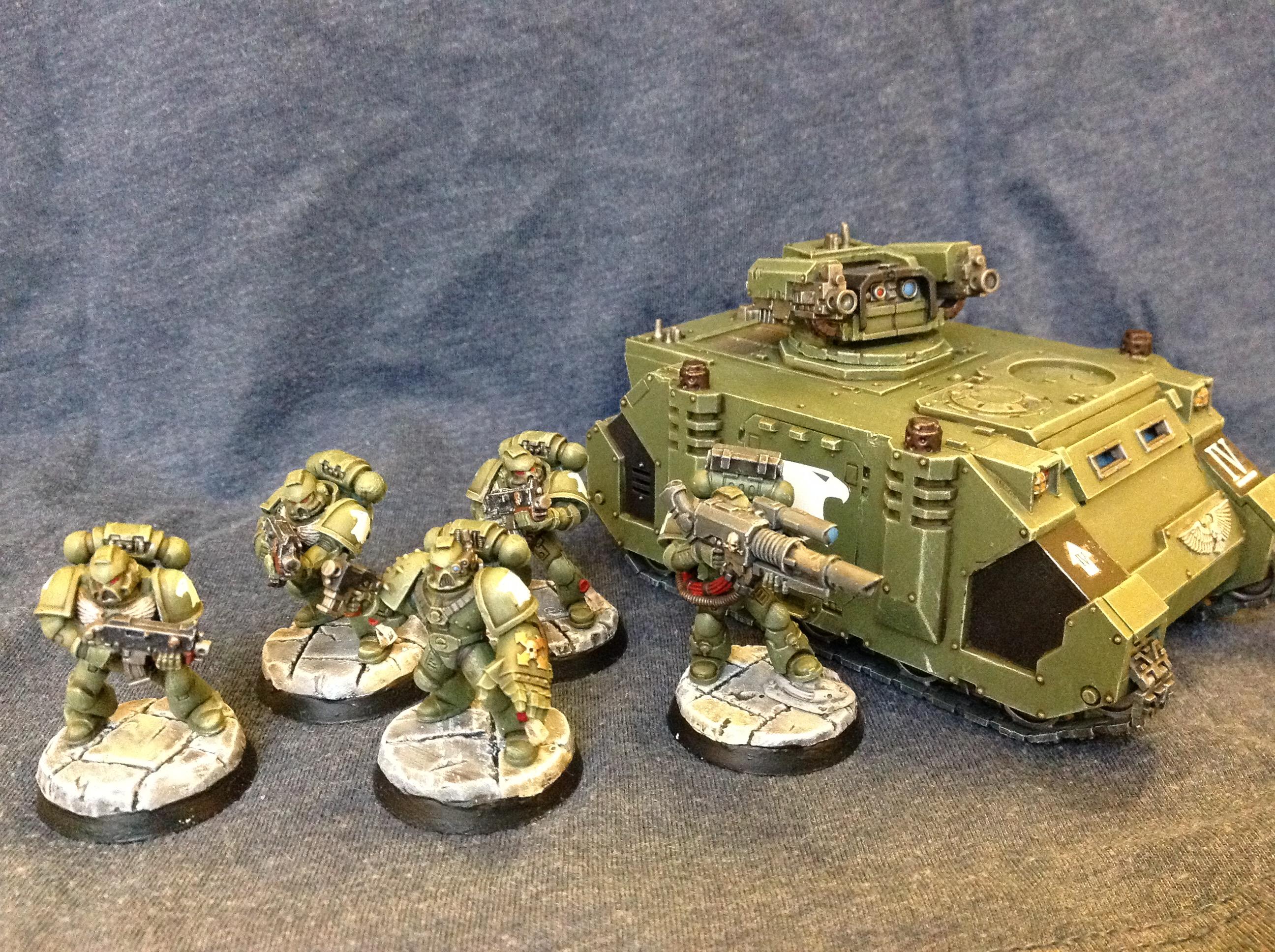 Raptors, Raven Guard, Rhino, Space Marines