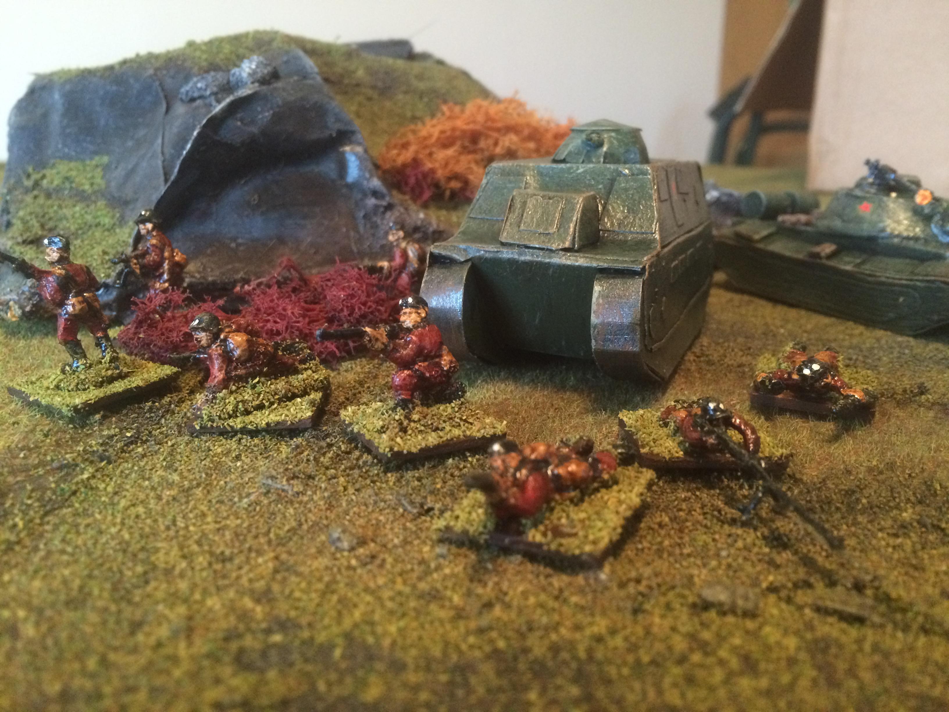 APC and infantry
