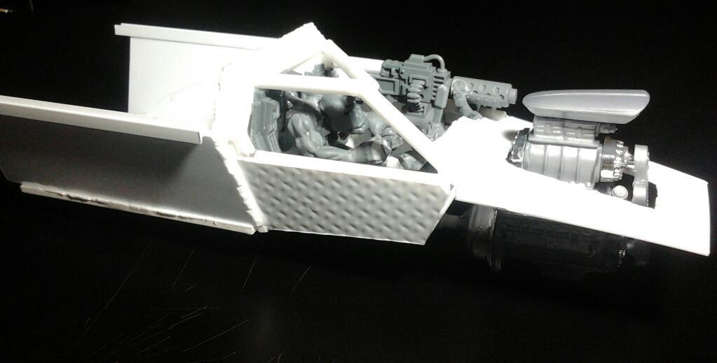 Engine in and beginning to rough out the shape of things