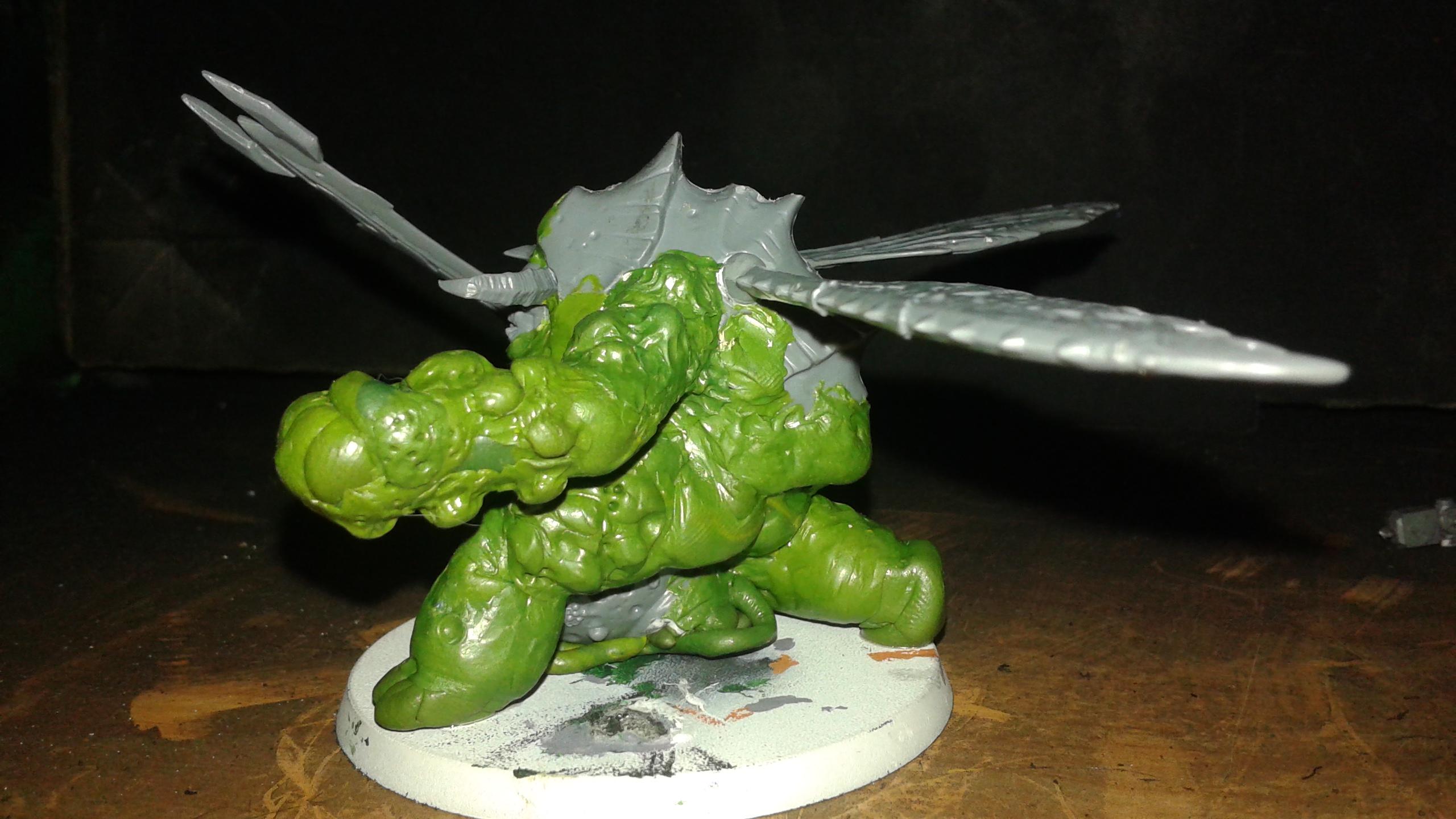 Custom, Daemon Prince, Greenstuff, Nurgle