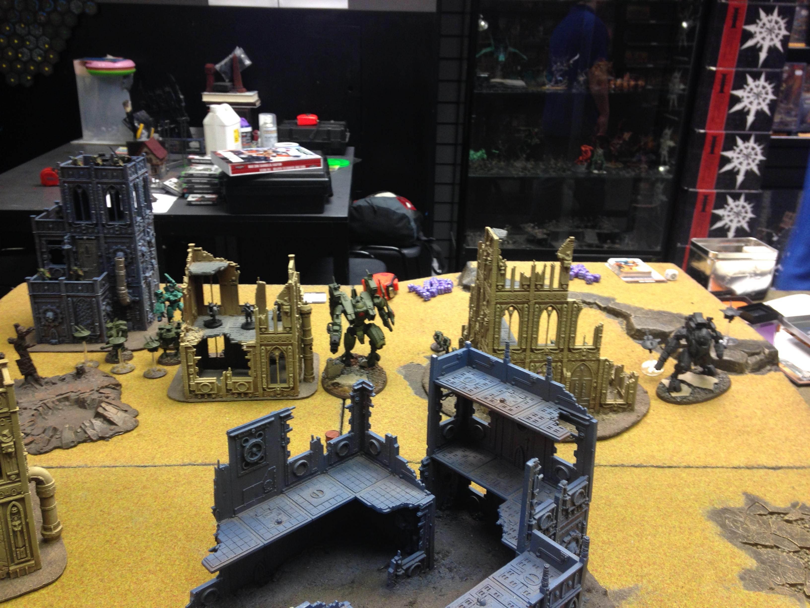 1000pts, 1st Battle In 7th Ed, Commander, Crisis Battlesuit, Fire Warriors, Ghostkeel, Riptide, Tau, Ultramarines