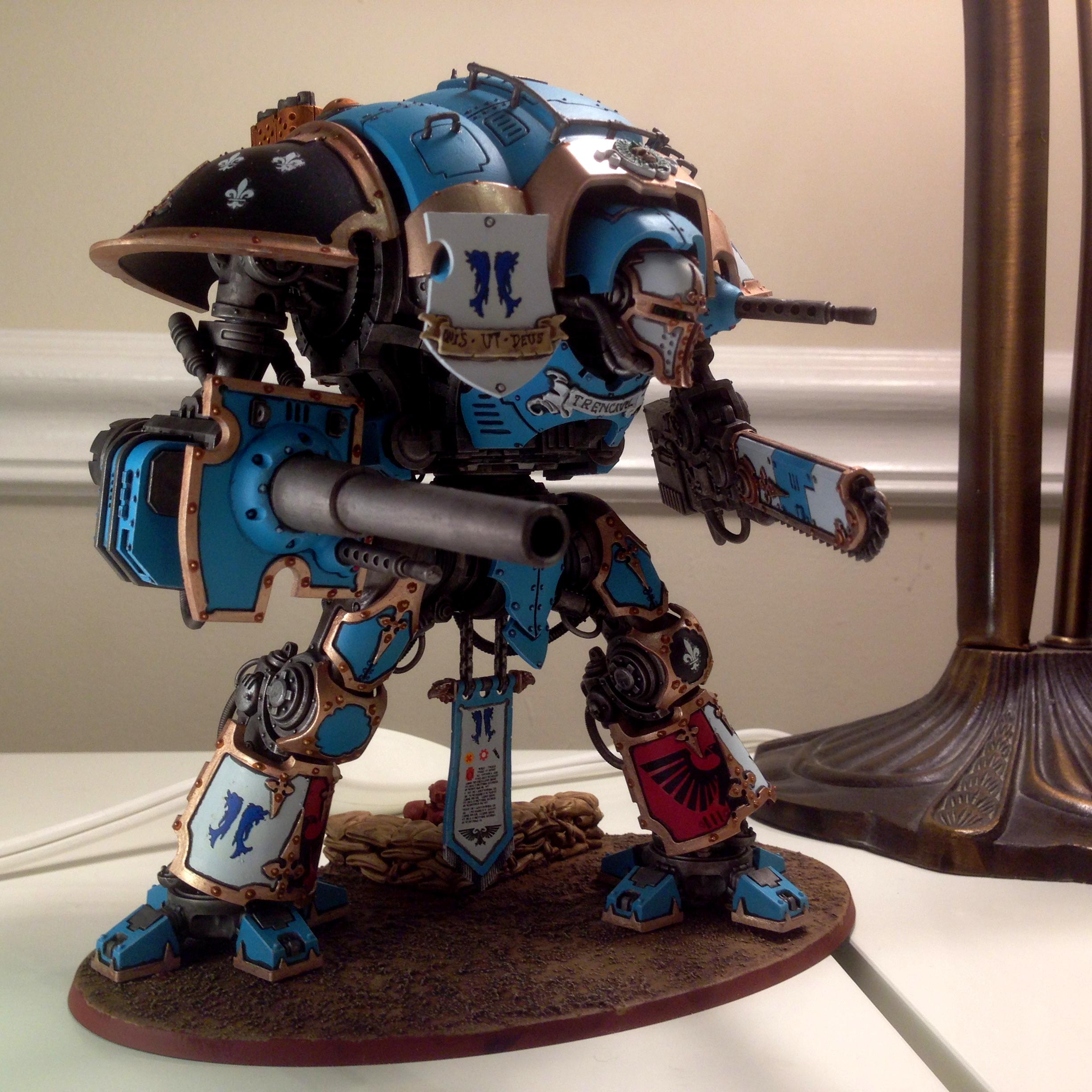 Astra Militarum, Blue, Dolphin, House, Imperial Guard, Imperial Knights, Paladin, Sandbags, Scenic