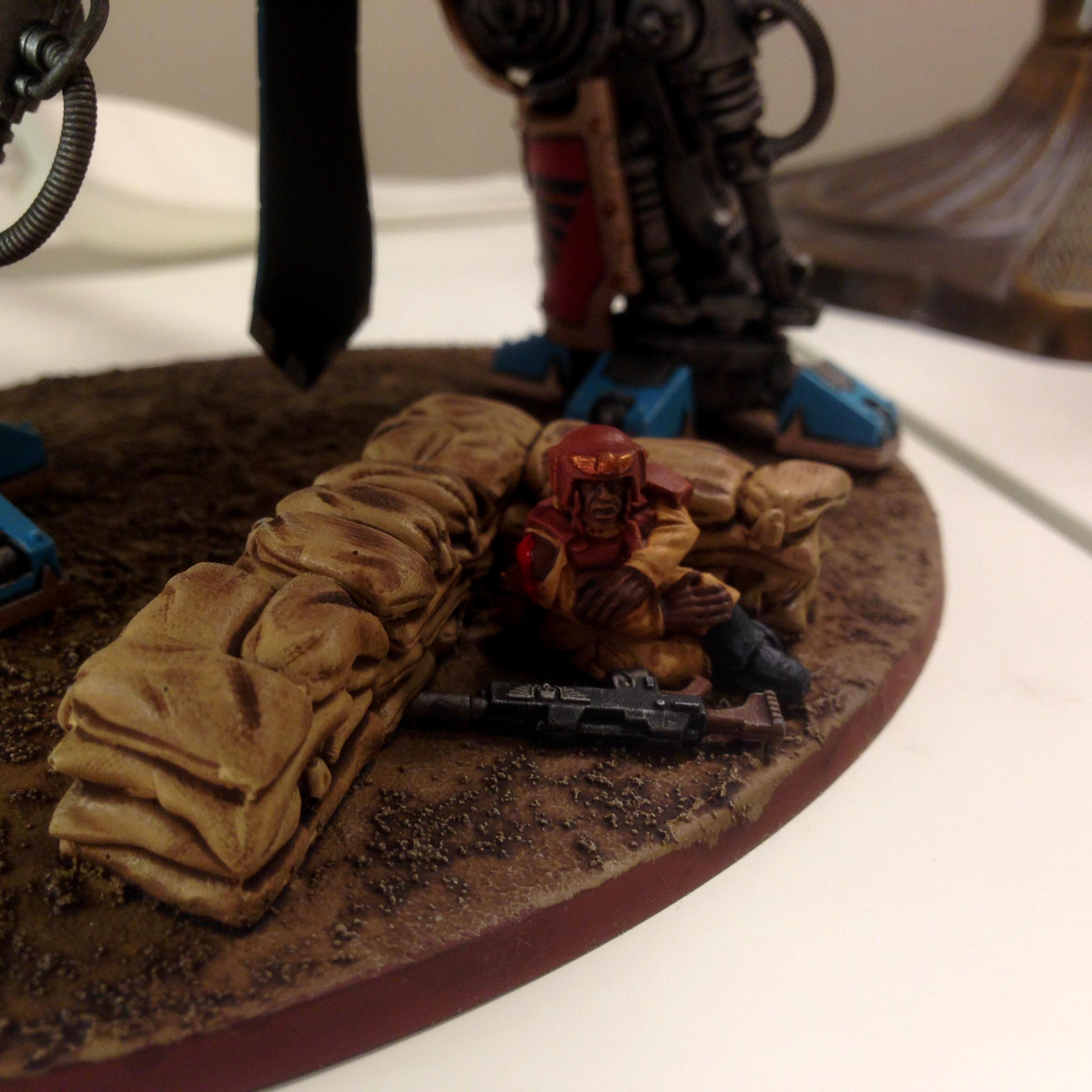 Astra Militarum, Blue, Dolphin, House, Imperial Guard, Imperial Knights, Paladin, Sandbags, Scenic
