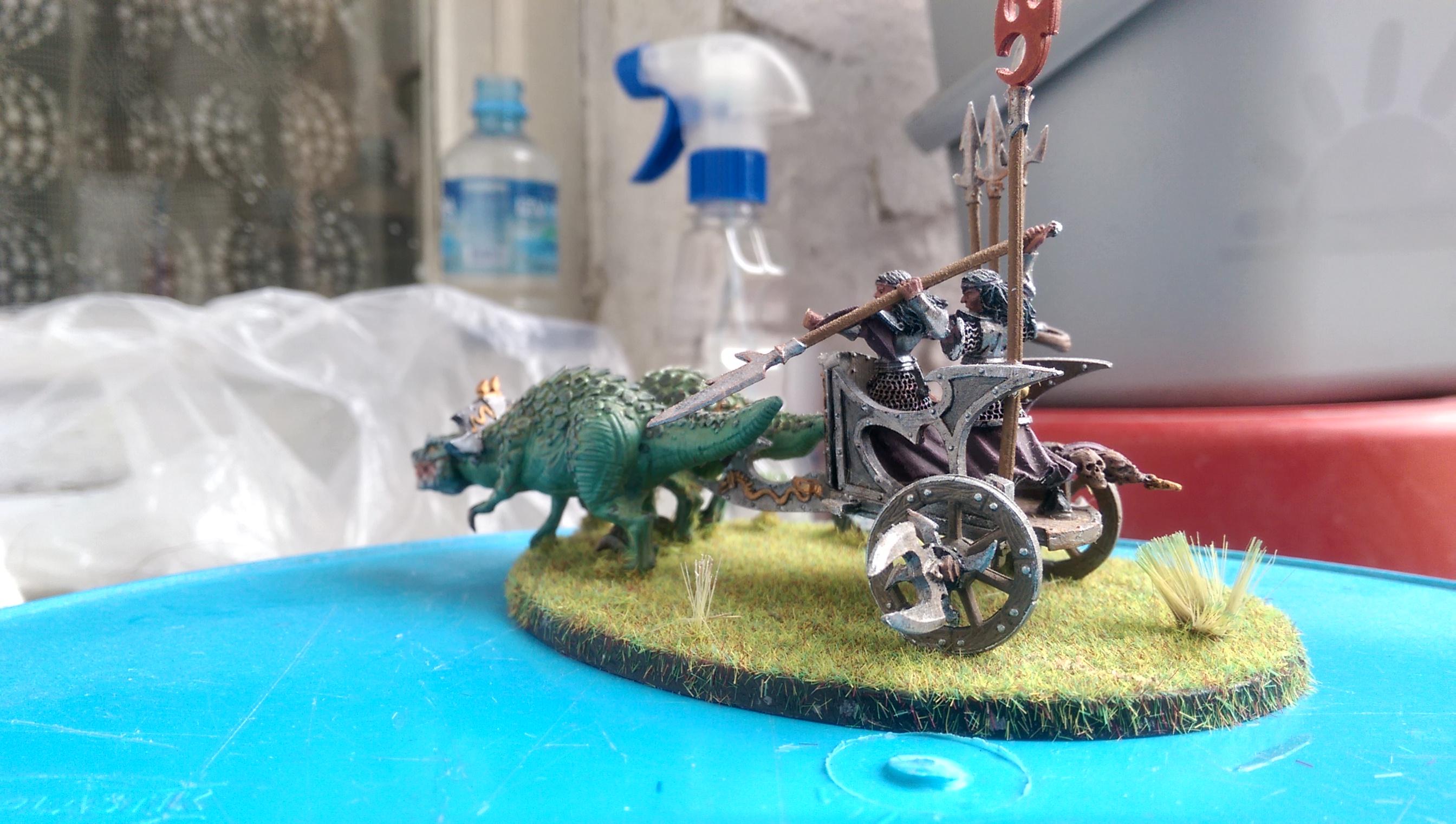 Chariot, Dark Elves, Diorama, Ghornd, Warhammer Fantasy