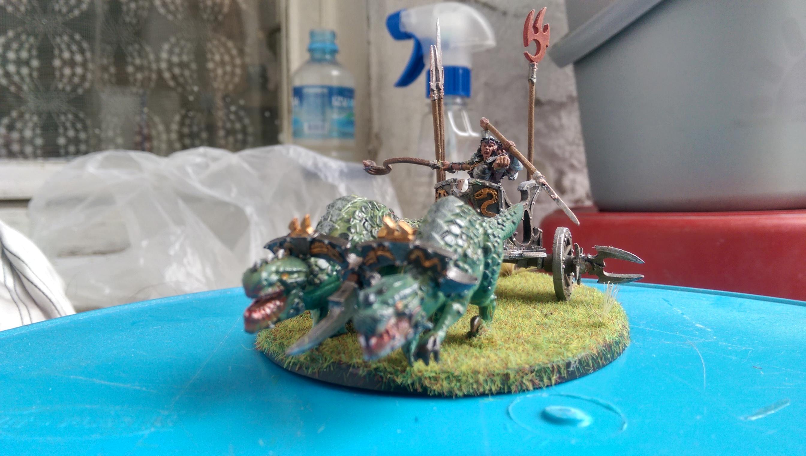 Chariot, Dark Elves, Diorama, Ghornd, Warhammer Fantasy
