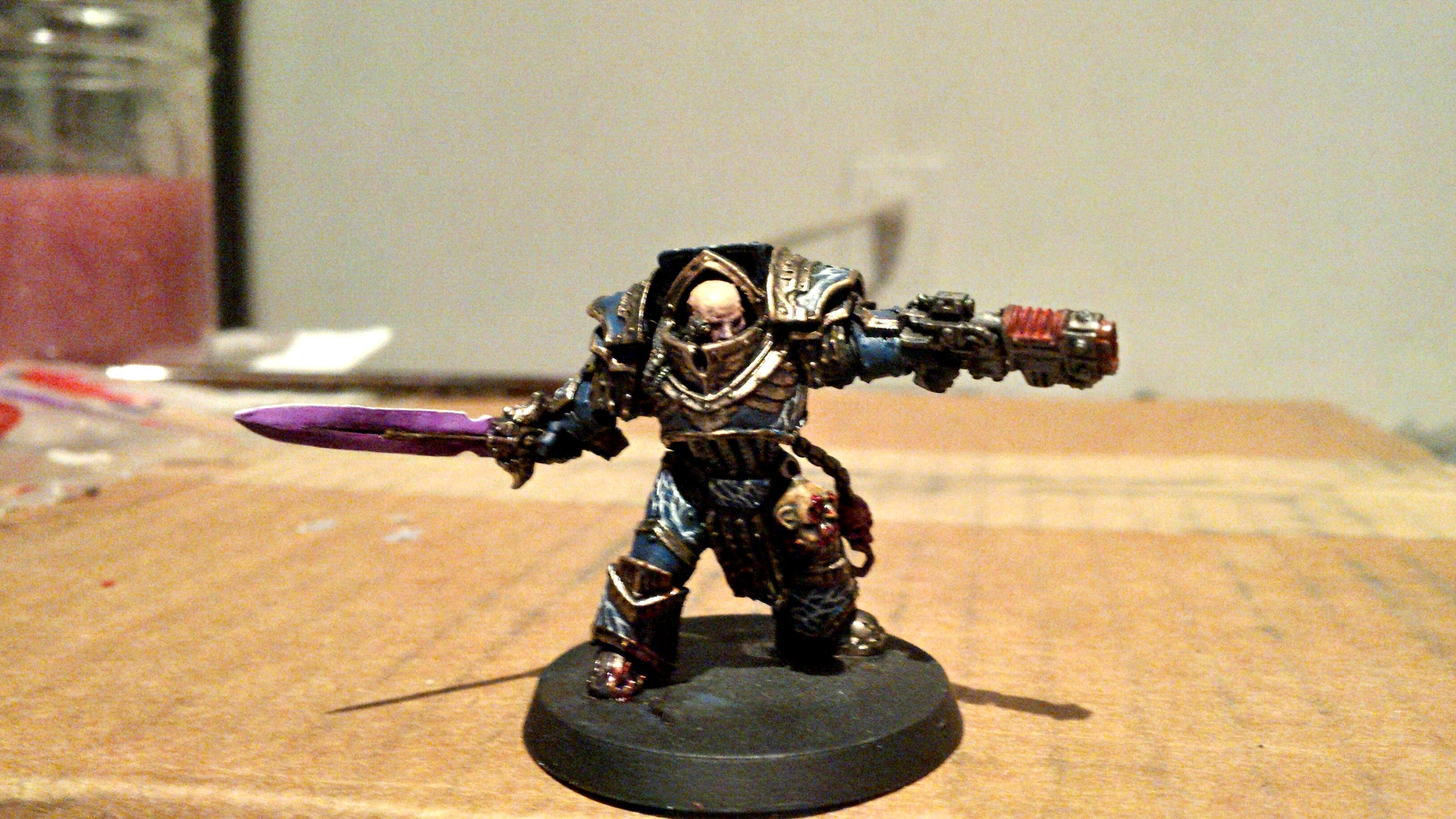 30k, Blood, Blue, Cataphractii, Gold. Horus Heresy, Lightning, Night Lords, Skull, Volkite