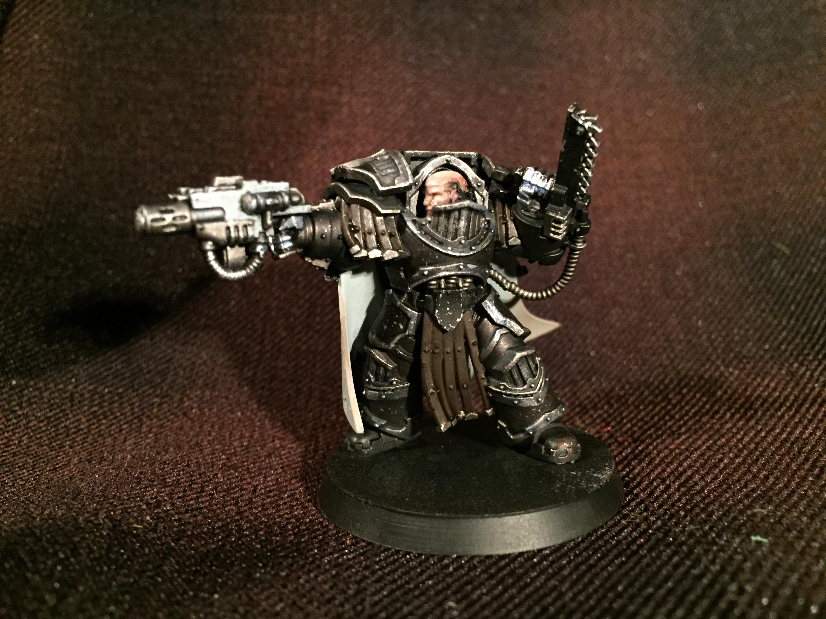 30k, Black, Headquarters, Iron Hands, Legion, Space Marines, Warhammer 40,000, Weathered