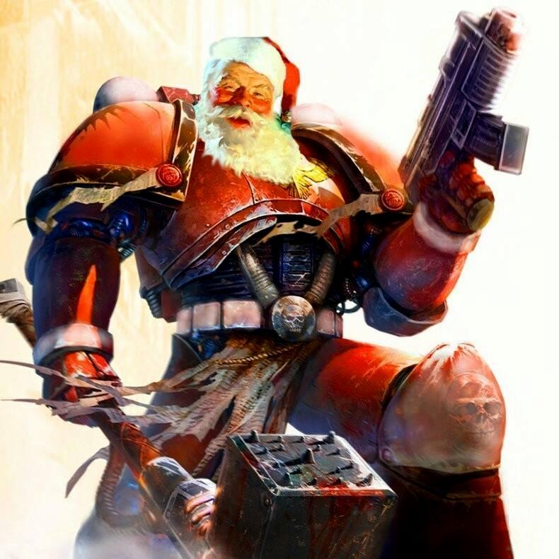 Christmas, Santa Claus, Space Marines