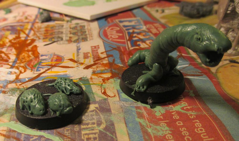 Some monsters I made out of green stuff