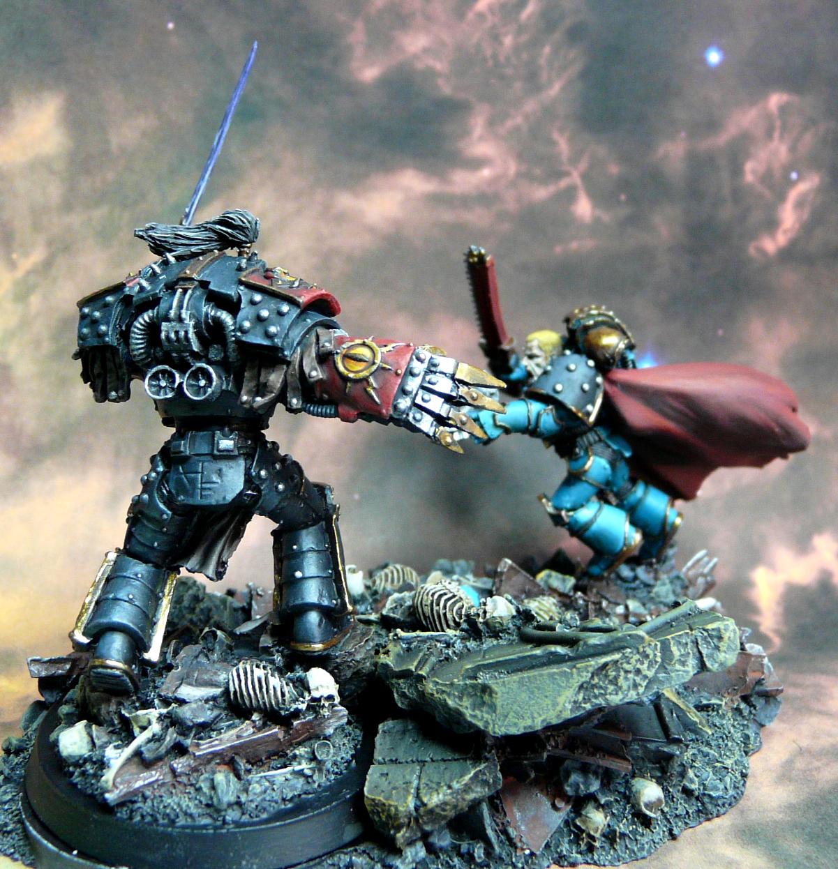 Локен вархаммер. Horus Heresy Аббадон. Horus Heresy Abaddon. Локен вархаммер 40000. Абаддон и Локен.