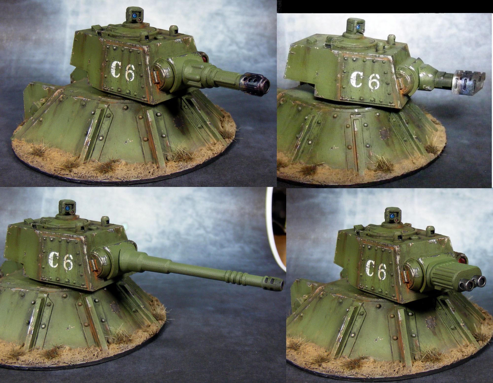 Artillery, Emplacement, Genswick, Gun Turret, Imperial Guard, Resin, Scratch Build, Turret, Vengence Weapons Battery, Warhammer 40,000