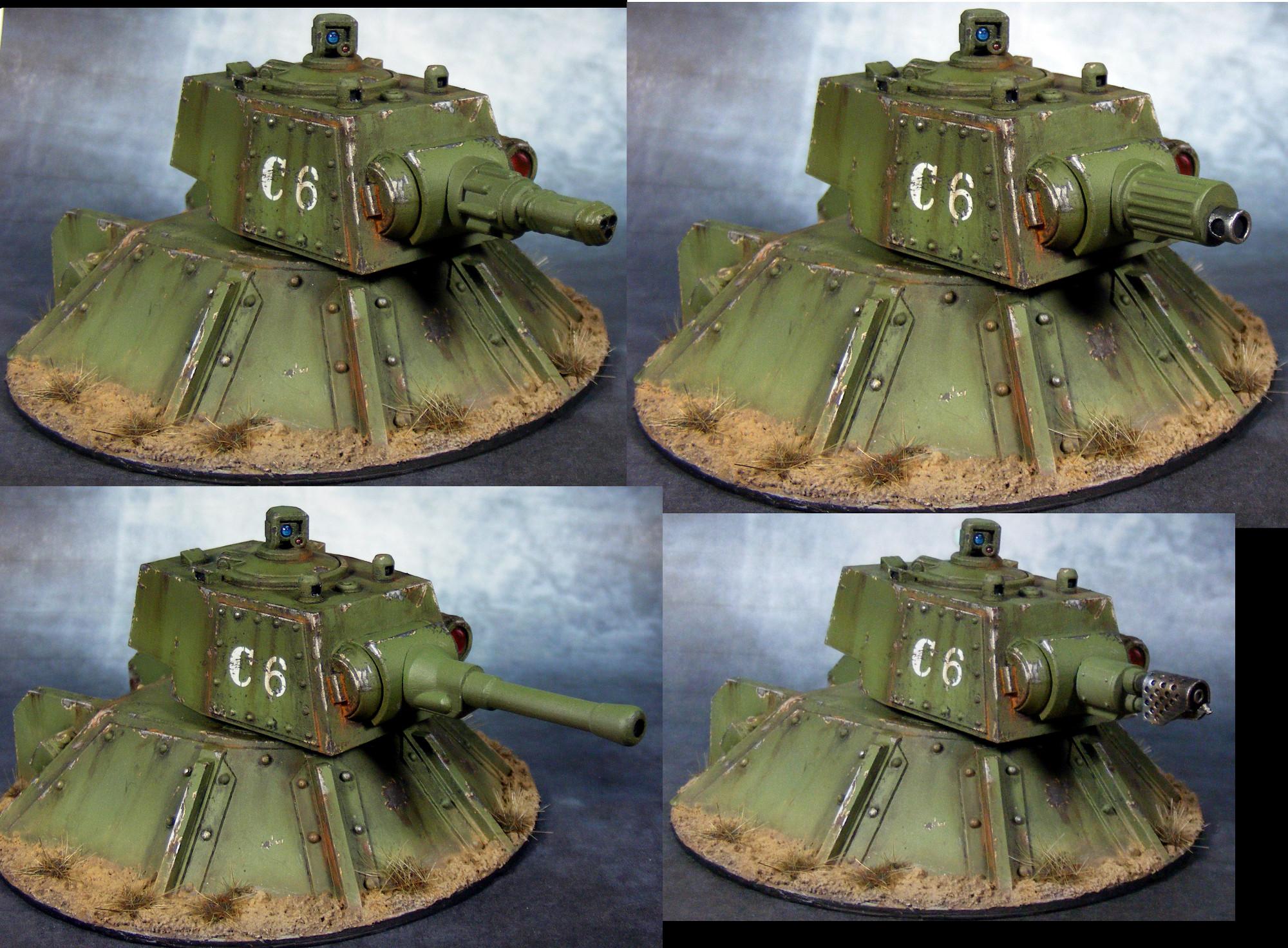 Emplacement, Genswick, Gun Turret, Imperial Guard, Resin, Scratch Build, Warhammer 40,000