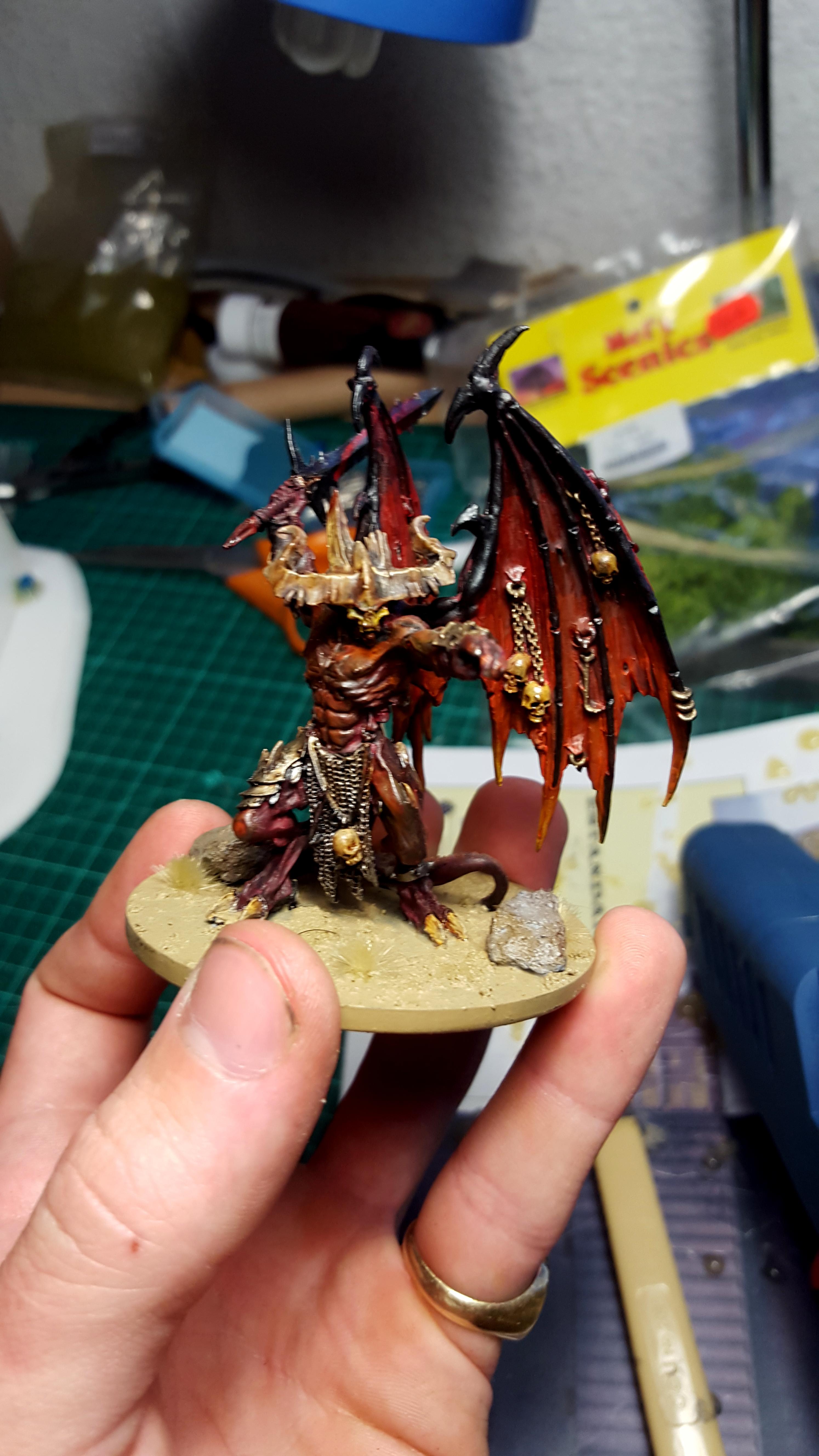 Be'lakor, Belakor, Chaos, Chaos Space Marines, Daemon Prince, Daemons, Headquarters, Wet Blending