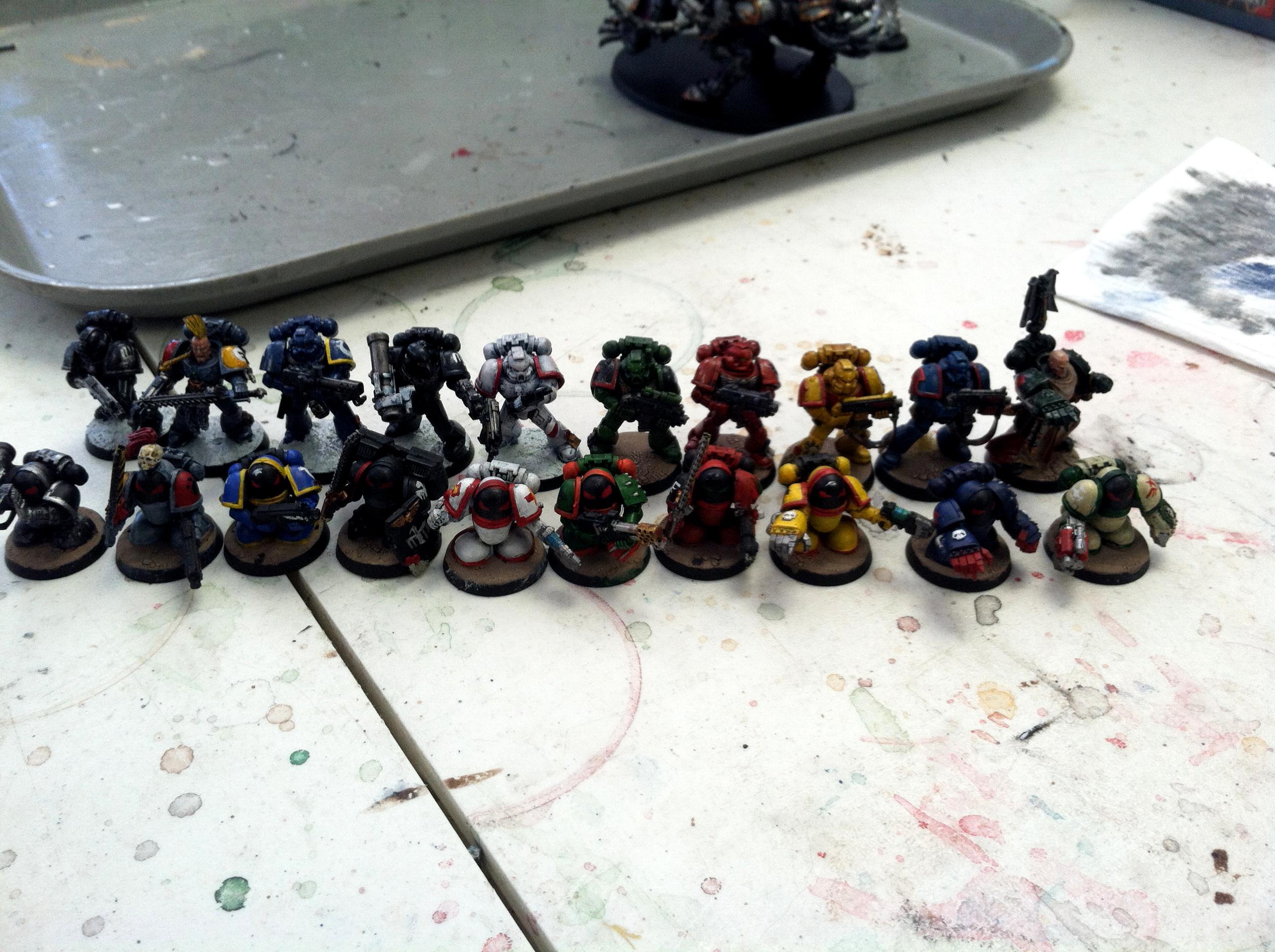 Big And Small, Chapter, Chibi, Humor, Space Marines