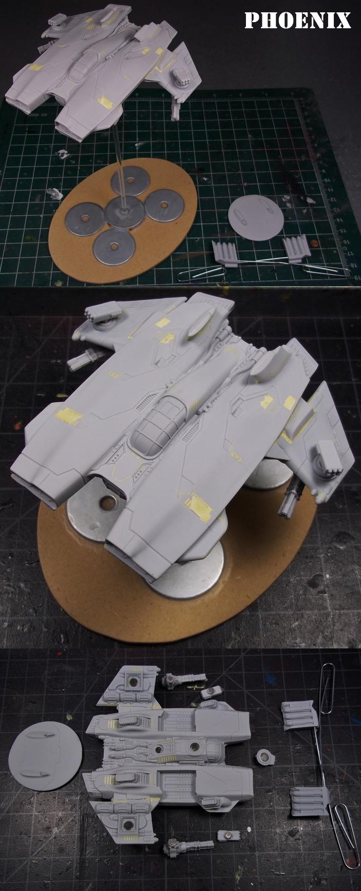 Army, Dropship, Dropzone Commander, Dzc, Phoenix, Tank, Ucm, United Colonies Of Mankind, Work In Progress