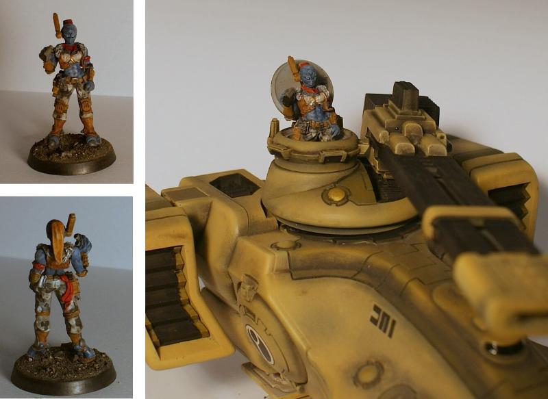 Conversion Female Tau Warhammer 40000 Tau Tank Commander 3061