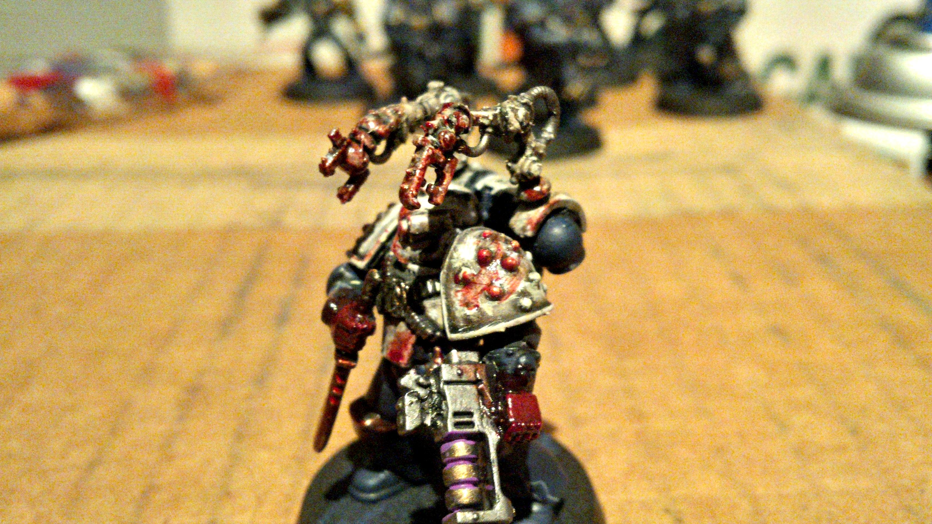 30k, Apothecary, Blood, Blue, Gold. Horus Heresy, Lightning, Night Lords, Skull