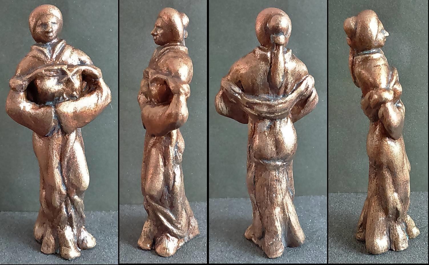 Brass sculpture Christmas present