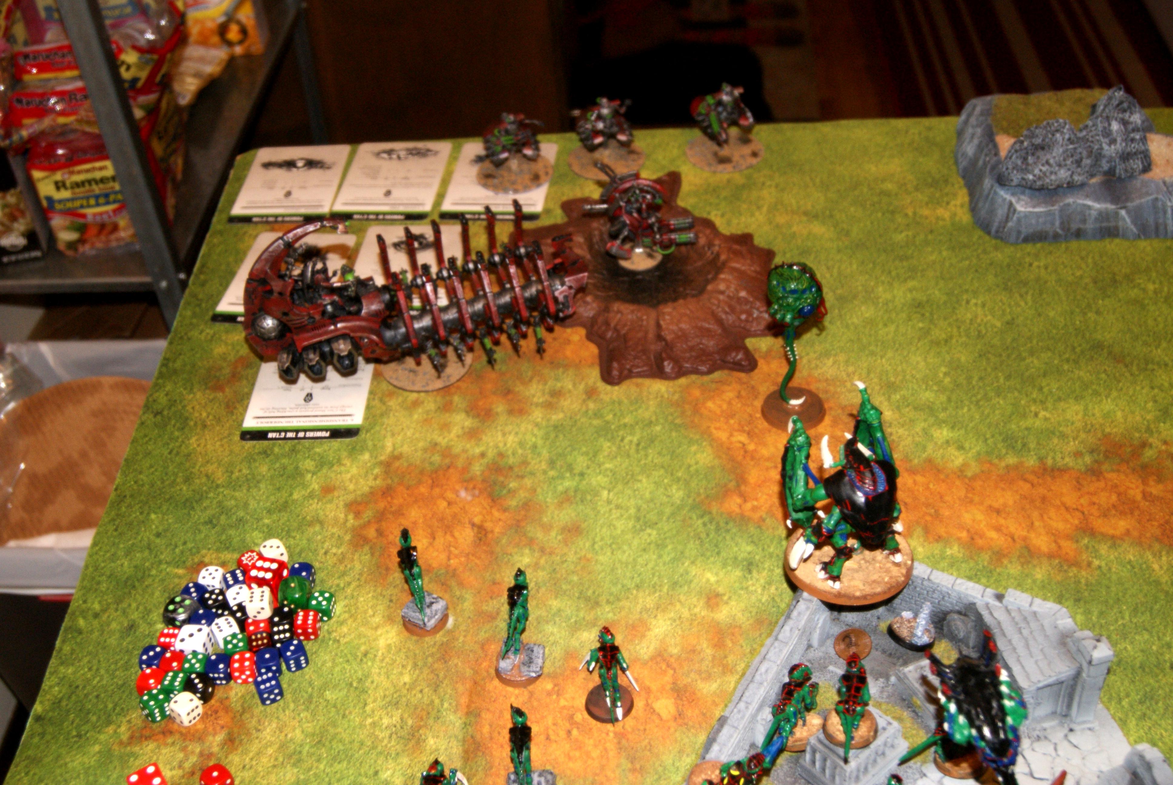 T2 Nids press the left flank