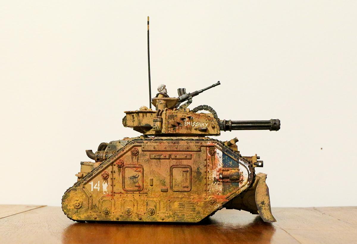 Astra Militarum, Imperial Guard, Leman Russ, Punisher, Ryza, Tallarn Desert Raiders