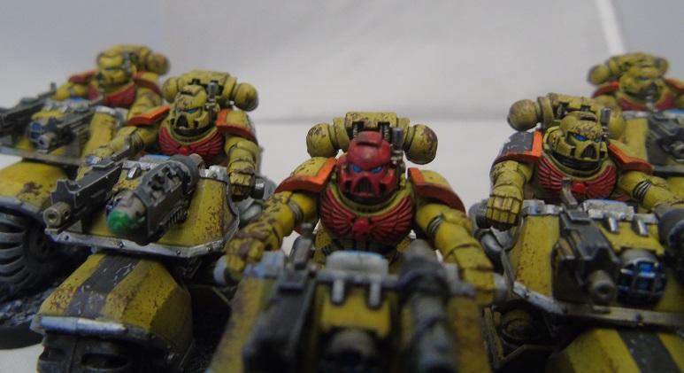 Adepus Astartes, Army, Battle Damage, Bike, City, Imperial Fists, Rubble, Ruins, Space Marines, Urban, Weathered, Yellow