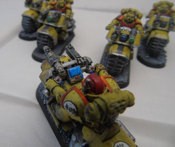 Adepus Astartes, Army, Battle Damage, Bike, City, Imperial Fists, Rubble, Ruins, Space Marines, Urban, Weathered, Yellow