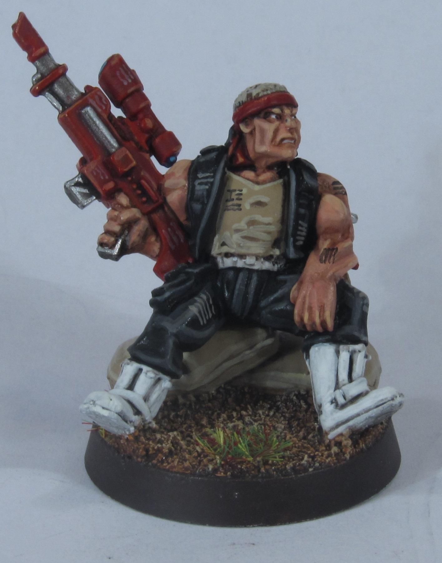 Catachan, Imperial Guard, Inquisition, Seated, Sitting