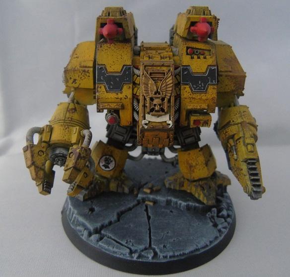 Adepus Astartes, Battle Damage, City, Imperial Fists, Ironclad Dreadnought, Rubble, Ruins, Space Marines, Urban, Weathered, Yellow