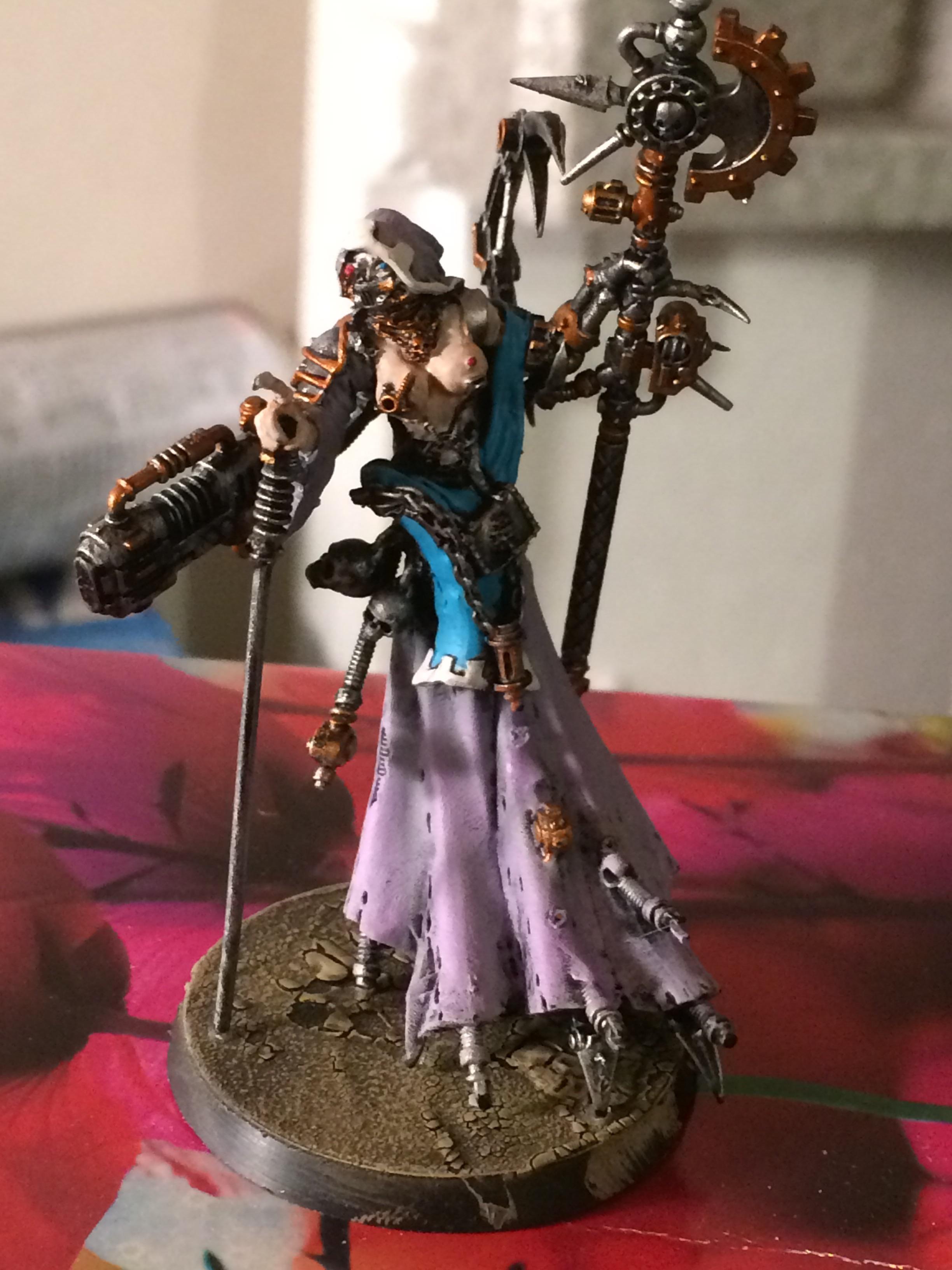 Adeptus Mechanicus, Chaos, Dark Mechanicus, Female, Slaanesh, Tech Priest