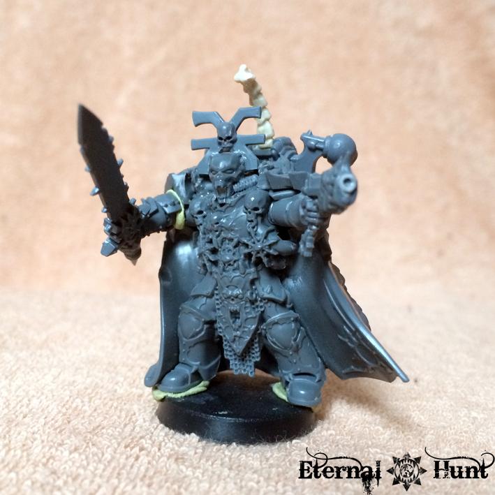 Chaos, Chaos Lord, Chaos Space Marines, Conversion, Dark Vengeance, Khorne, Khorne's Eternal Hunt, Kitbash, Kranon, Warhammer 40,000, Work In Progress, World Eaters