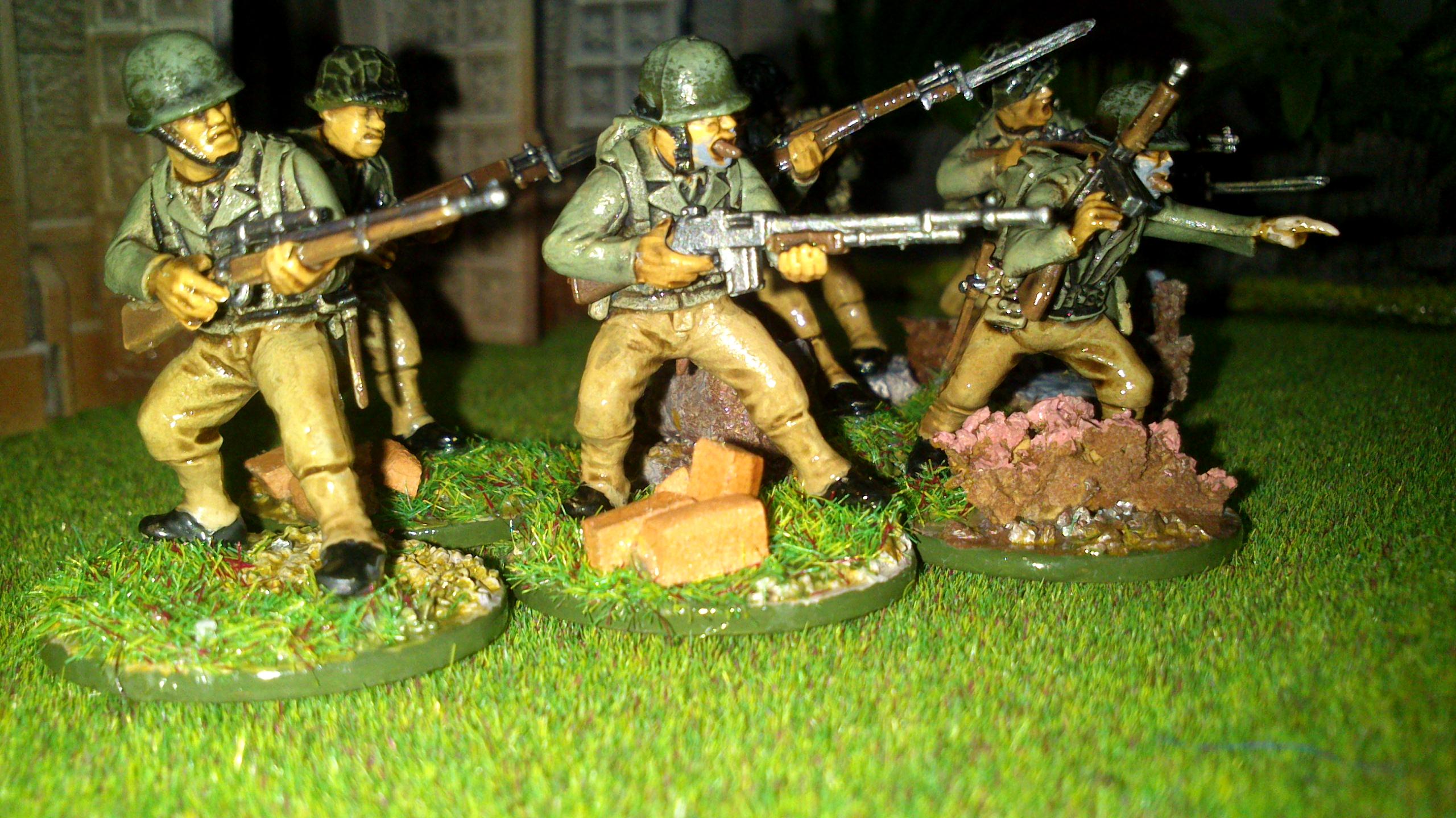 America, Bolt Action, Germans, Heer, Infantry, Painted, Panthers, Sherman, Tank, Waffen, Warlord
