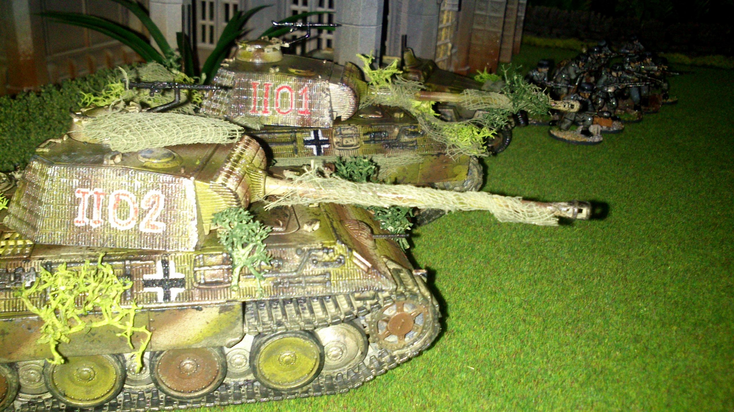America, Bolt Action, Germans, Heer, Infantry, Painted, Panthers, Sherman, Tank, Waffen, Warlord
