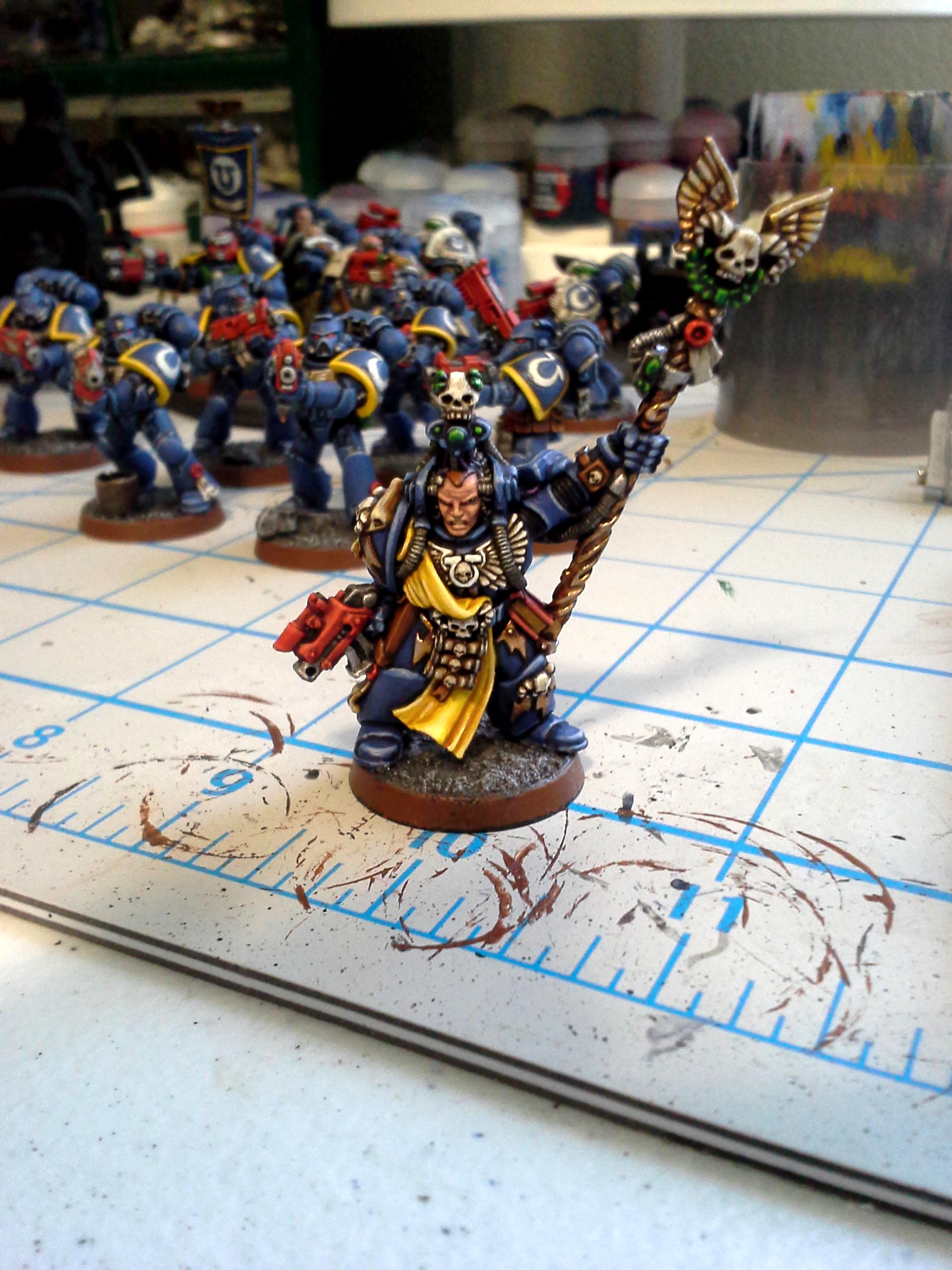 Infantry, Librarian, Painted, Power Armor, Space Marines, Ultramarines, Warhammer 40,000