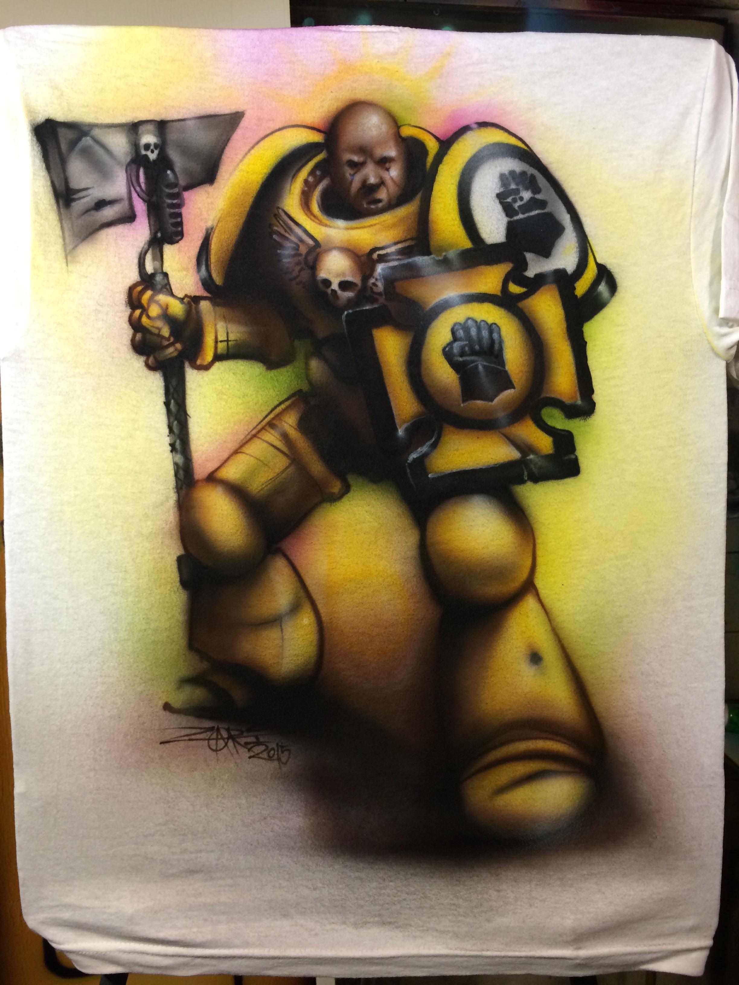 Airbrushed, Imperial Fists, Shirt, Space Marines, Tshirt, Warhammer 40,000