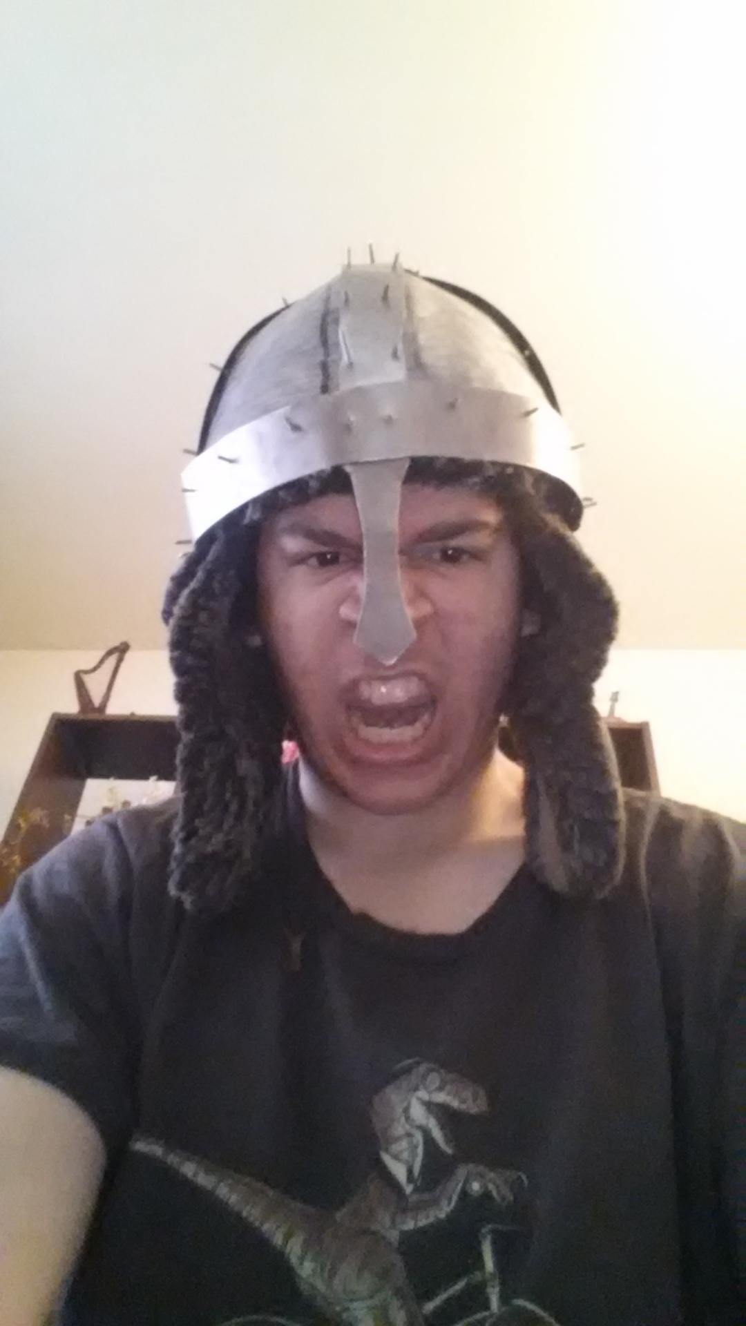 Viking helmet work in progress. 