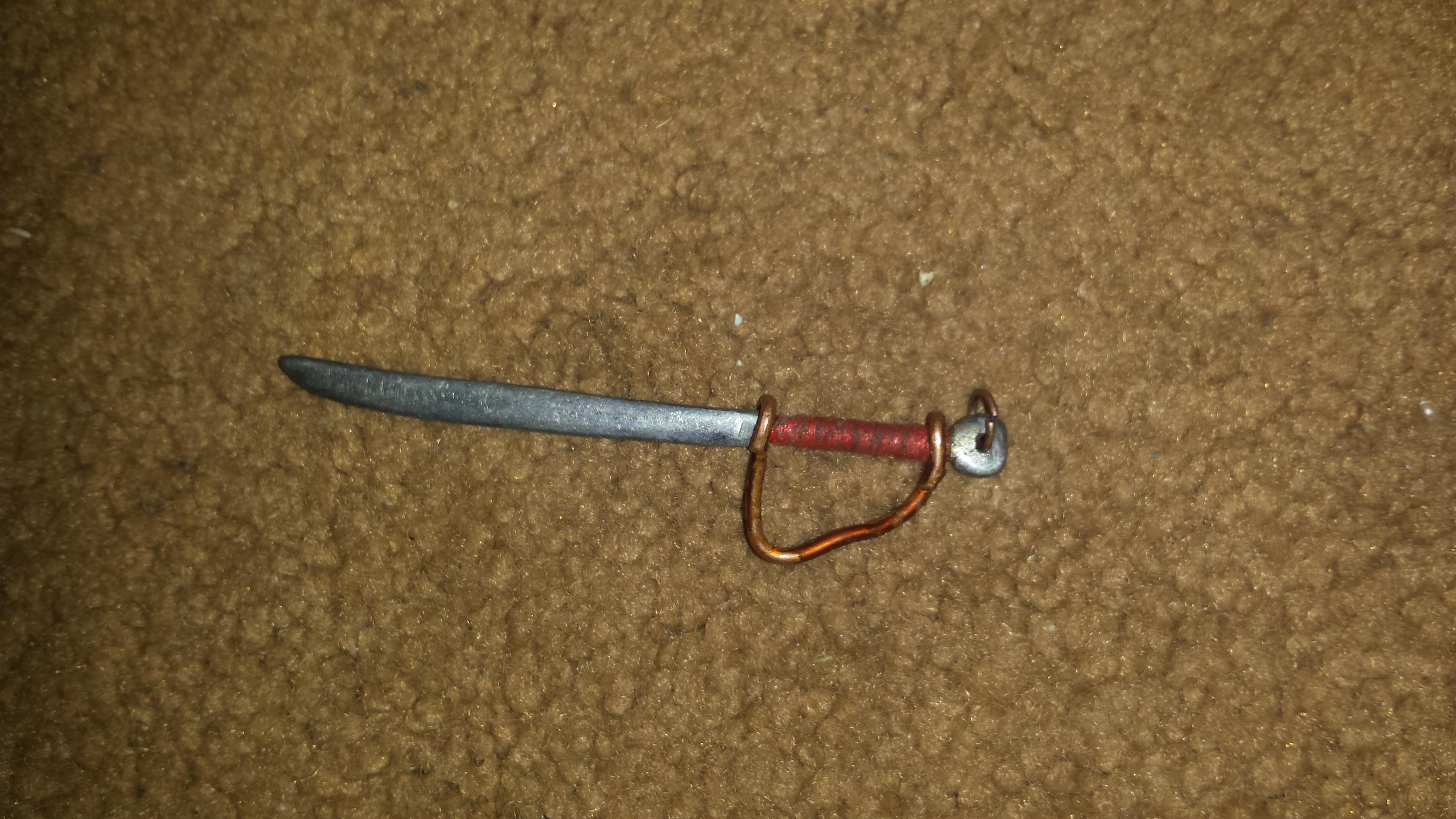Sword necklace! forged from a nail!