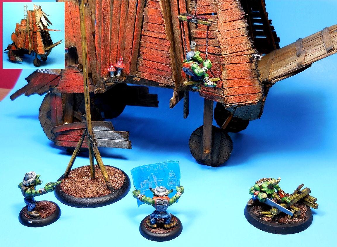 Architect, Blueprint, Carpenter, Construction, Crew, Foreman, Goblins, Marker, Painter, Saw, Seige, Squigs, Tower, Warhammer Fantasy