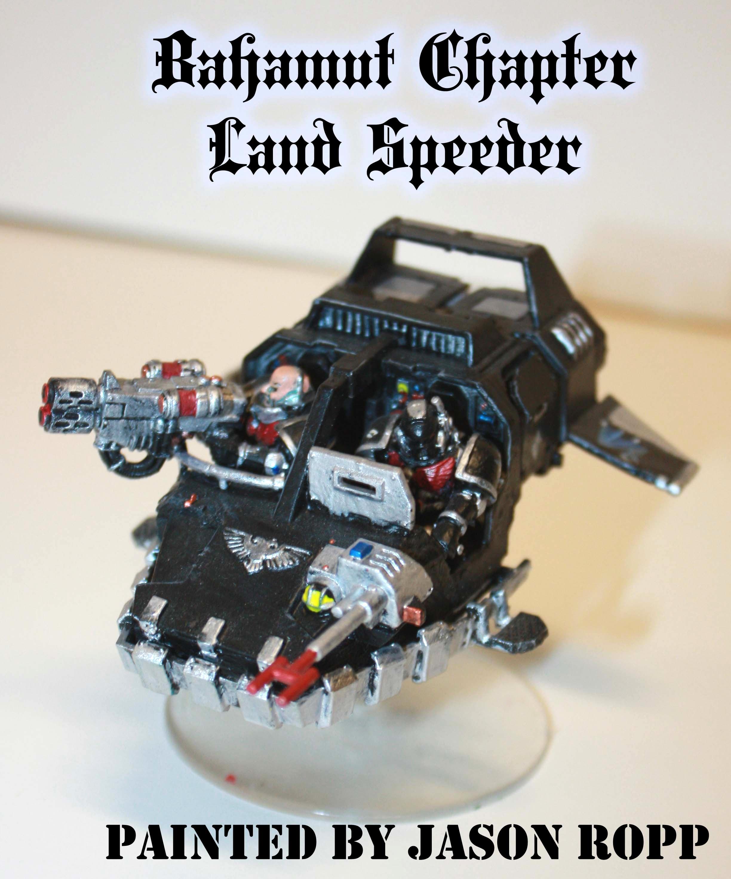 30k, Assasins, Bahamut Chapter, Black, Dreadnought, Imperial, Land Speeder, Miniatures, Painted, Silver, Space Marines, Warhammer 40,000