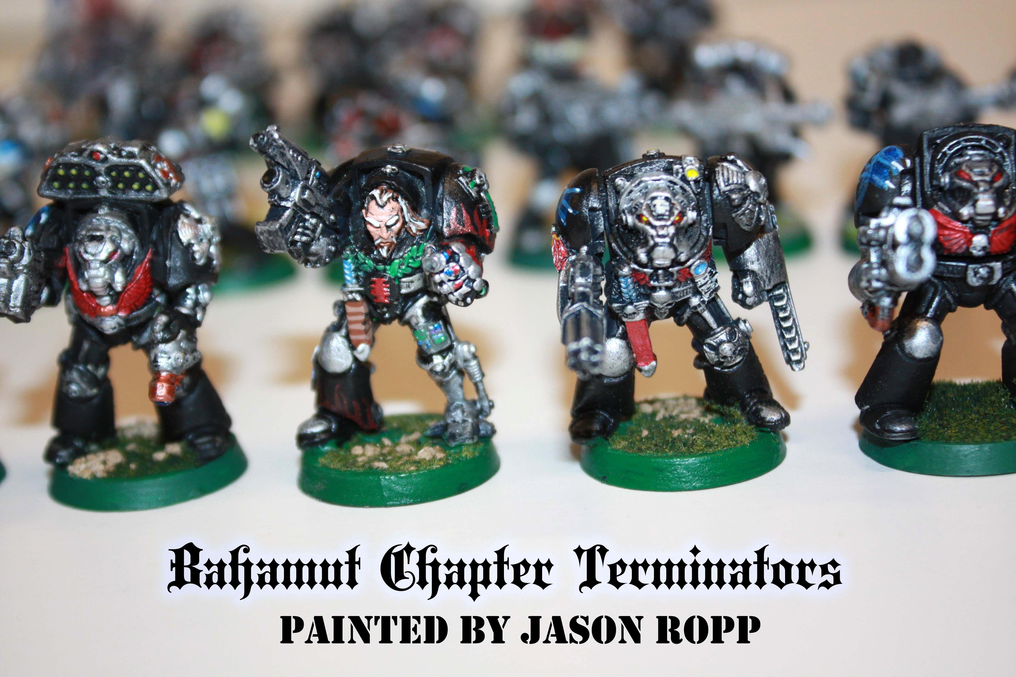 30k, Assasins, Bahamut Chapter, Black, Dreadnought, Imperial, Land Speeder, Miniatures, Painted, Silver, Space Marines, Terminator Armor, Warhammer 40,000