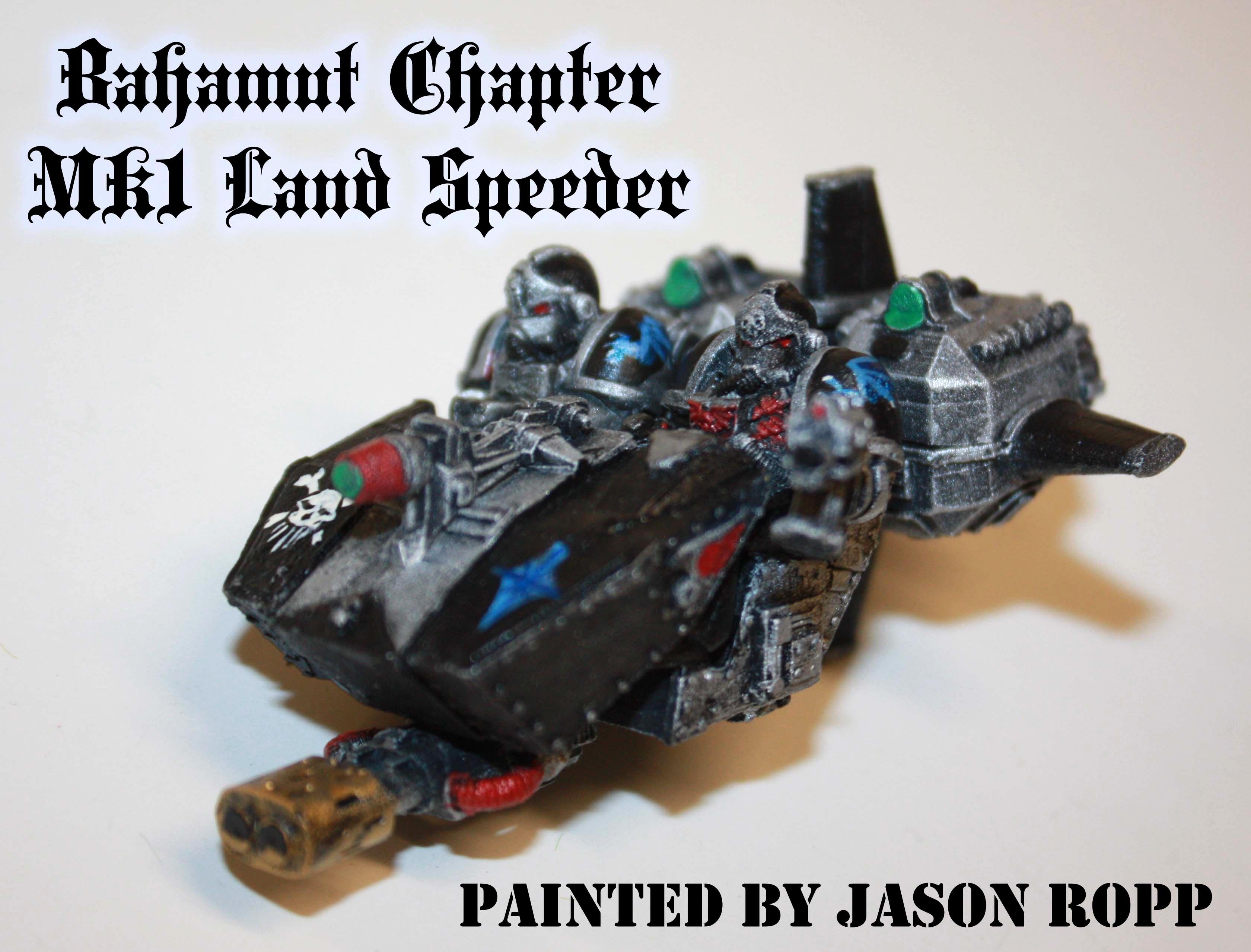 1st Edition, 30k, Assasins, Bahamut Chapter, Black, Dreadnought, Imperial, Land Speeder, Miniatures, Mk1, Painted, Silver, Space Marines, Warhammer 40,000