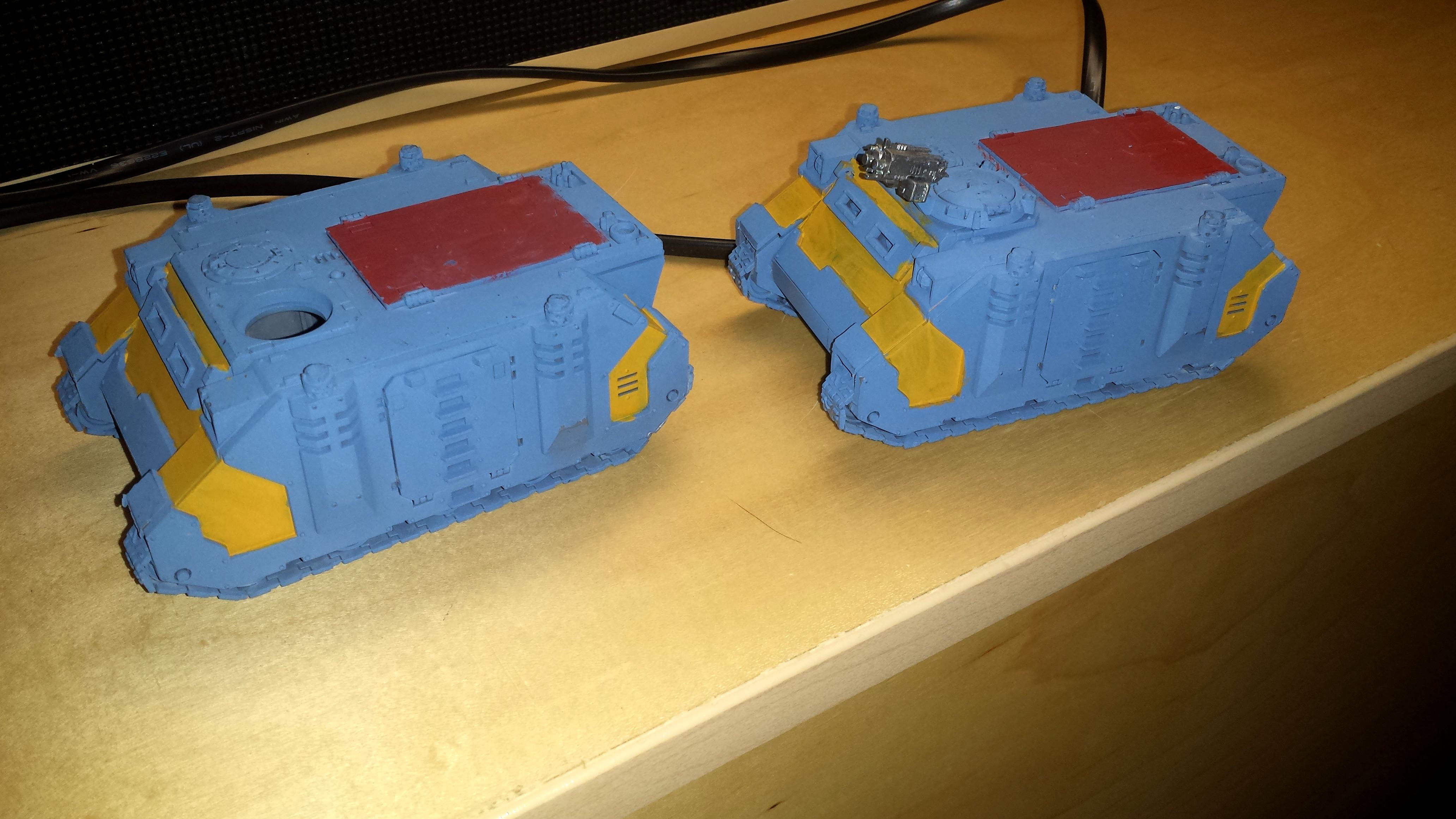 Rhino, Space Wolves, primed/initial basecoat