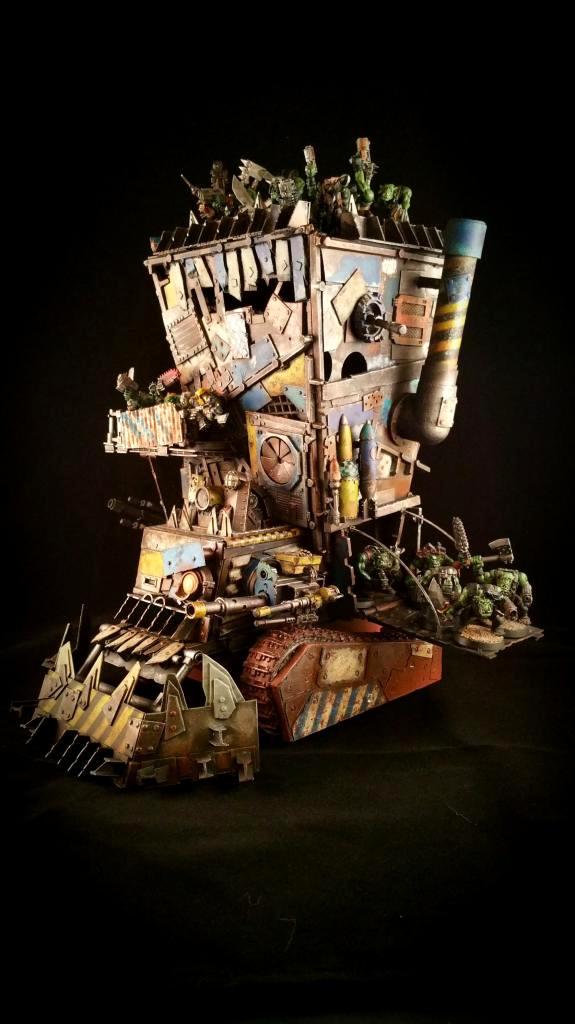 Battlewagon, Custom, Orks, Scratch Build, Terrain