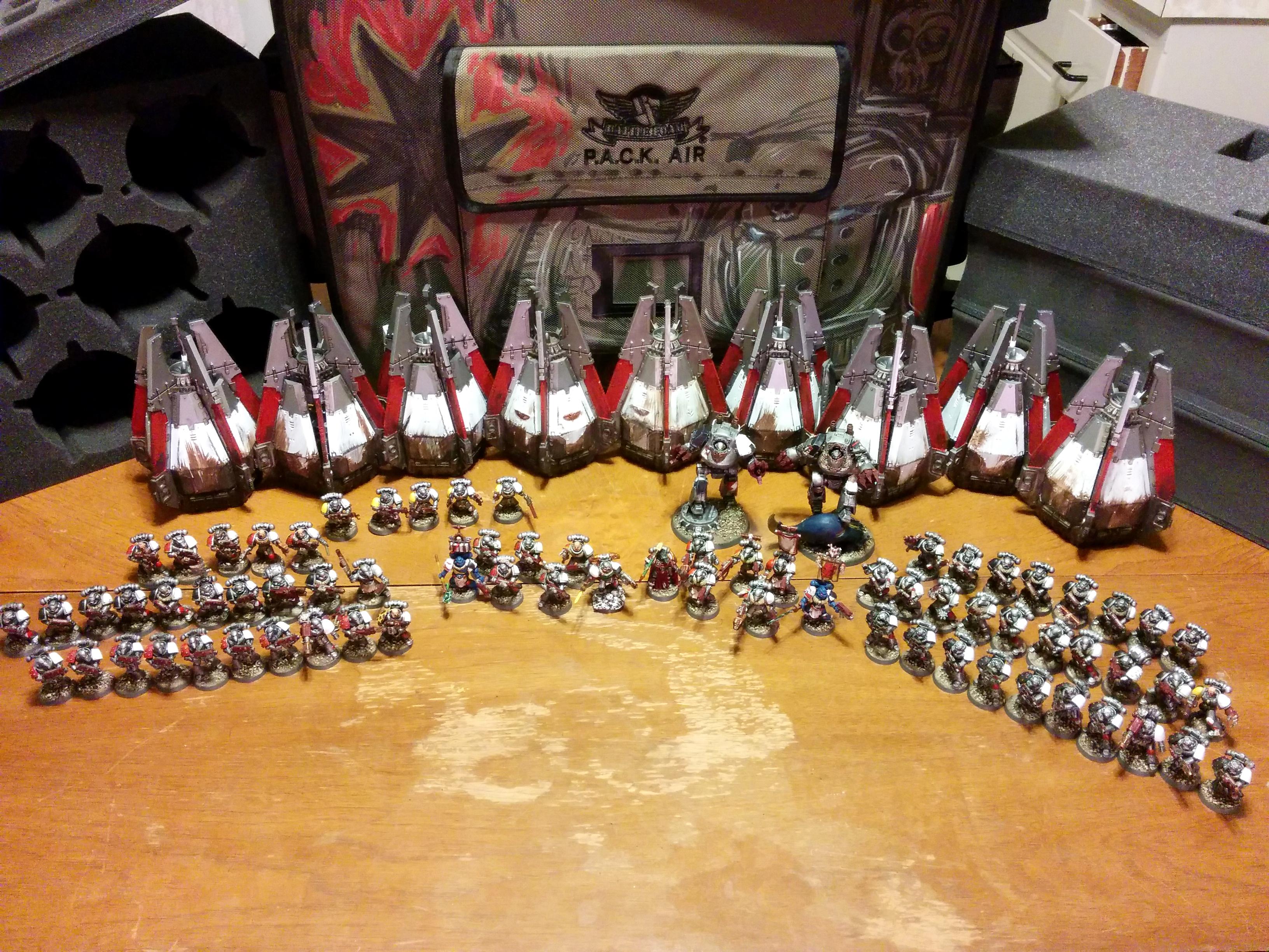 Army, Drop Pods, Forge World, Pre-heresy, Salamanders, Space Wolves