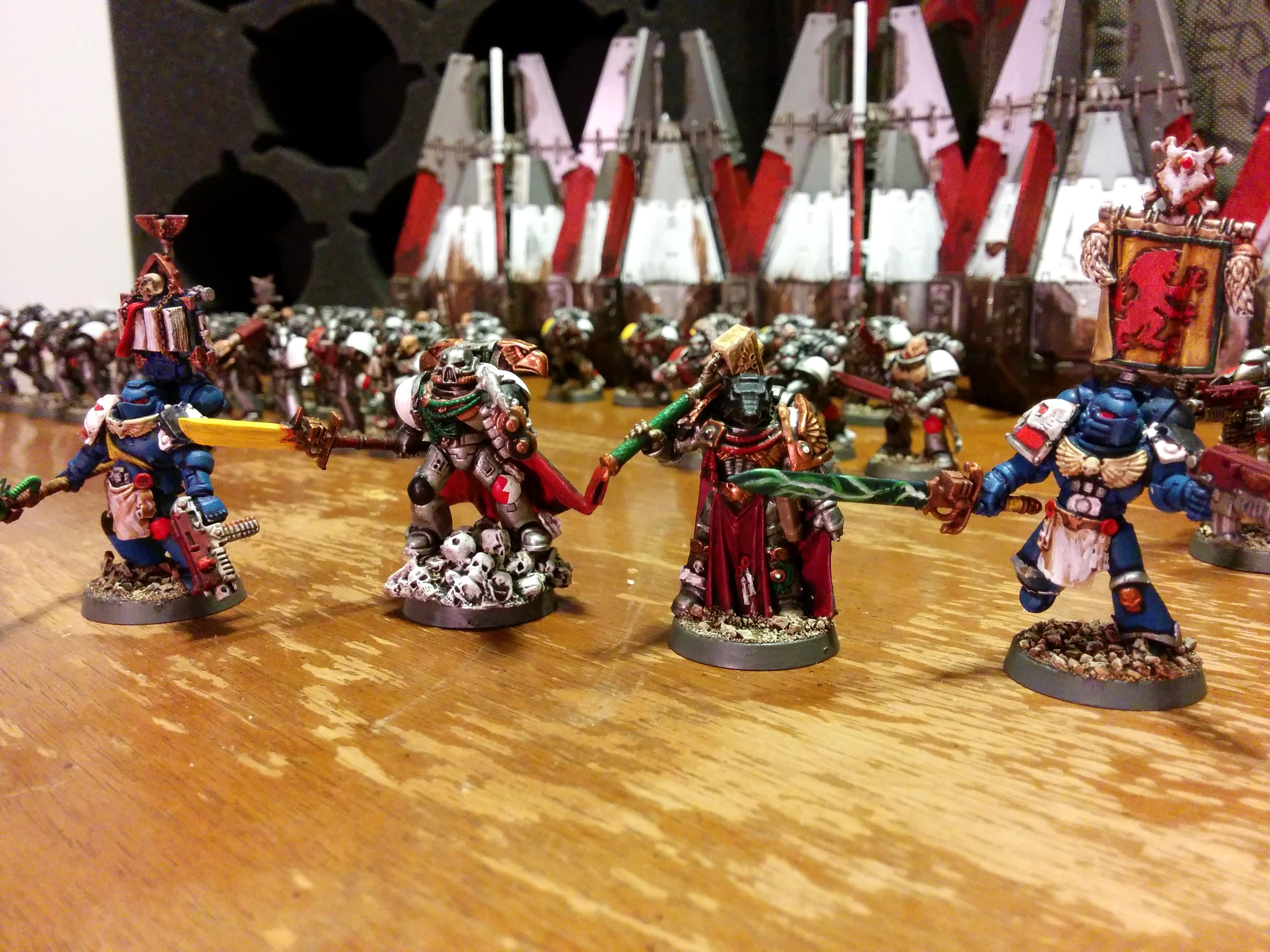Captain, Chapter Master, Drop Pods, Forge World, Kitbash, Librarian, Pre-heresy, Salamanders, Space Wolves, Vulkan
