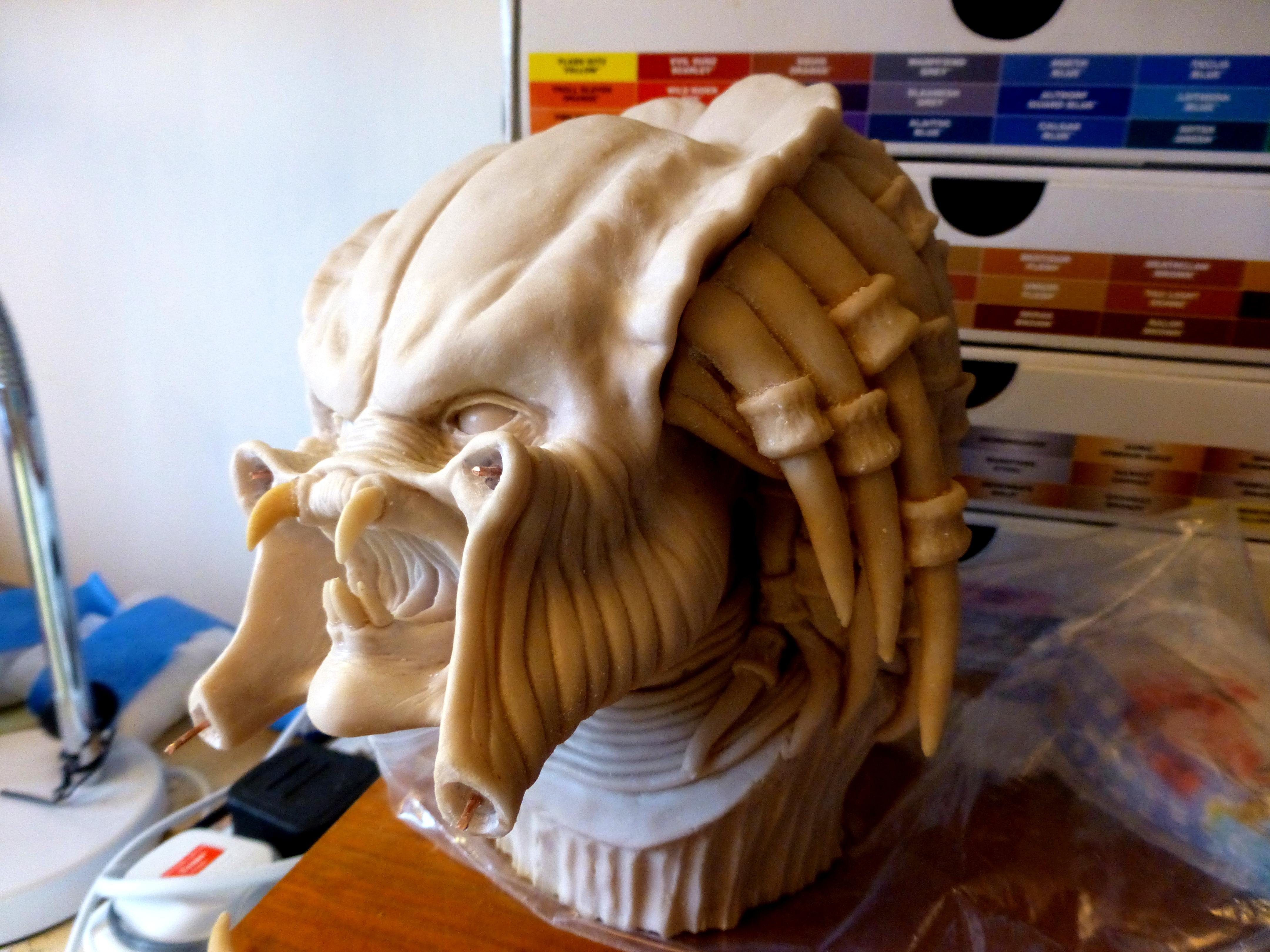 Alien, Predator, teeth in, dreads on, tusk pins in