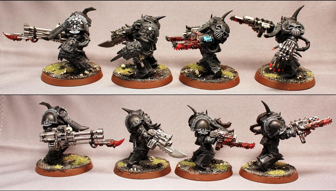 Chaos Space Marines, For Sale, Games Workshop, Iron Warriors, Painted, Warhammer 40,000
